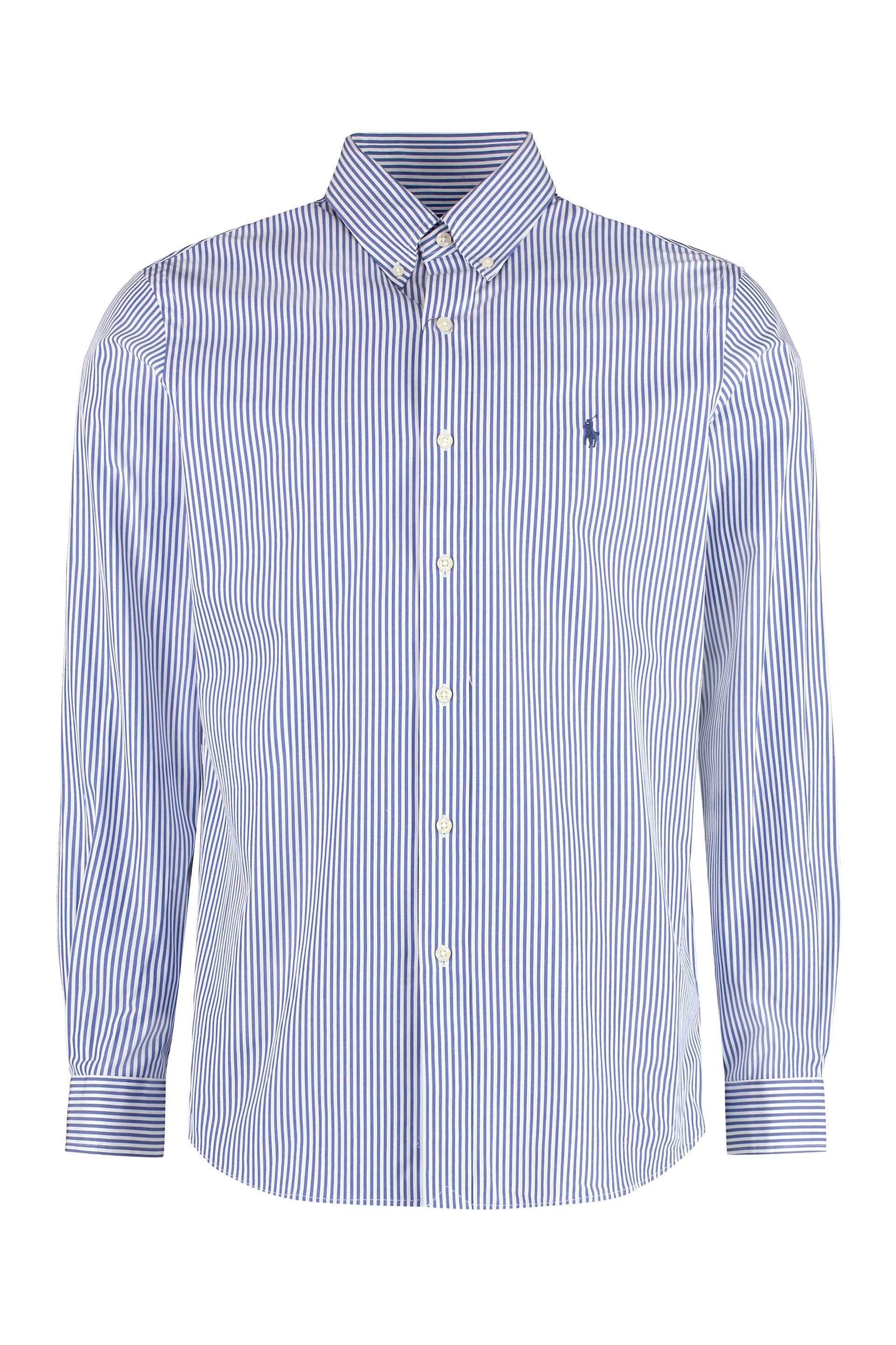 Button-down collar cotton shirt