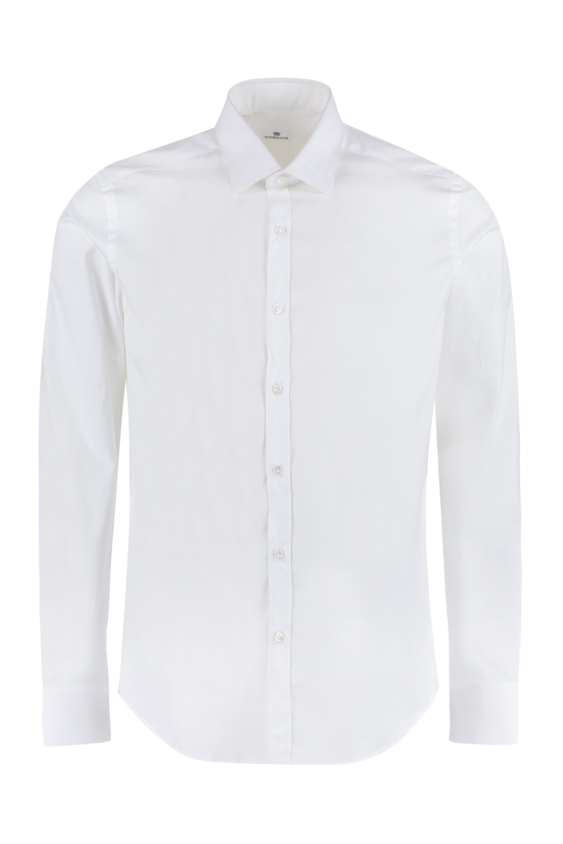 Long sleeve stretch cotton shirt