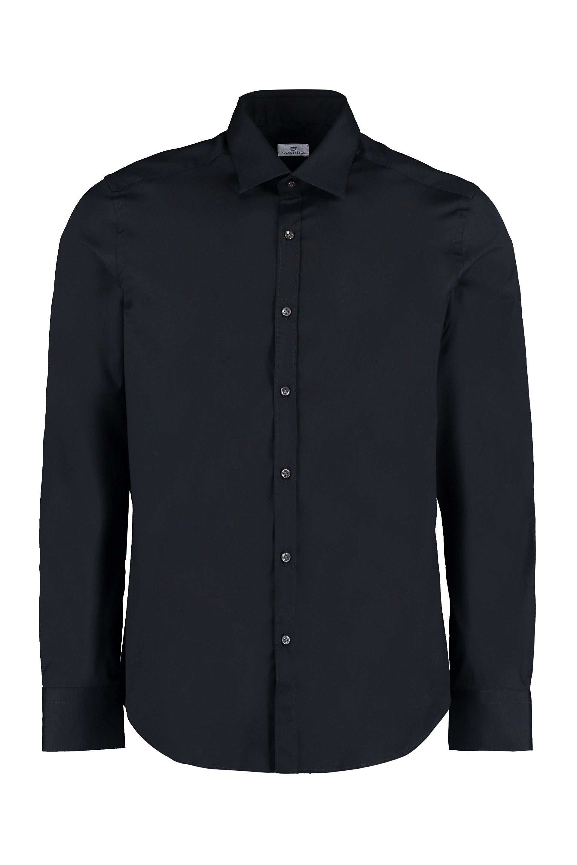 Long sleeve stretch cotton shirt