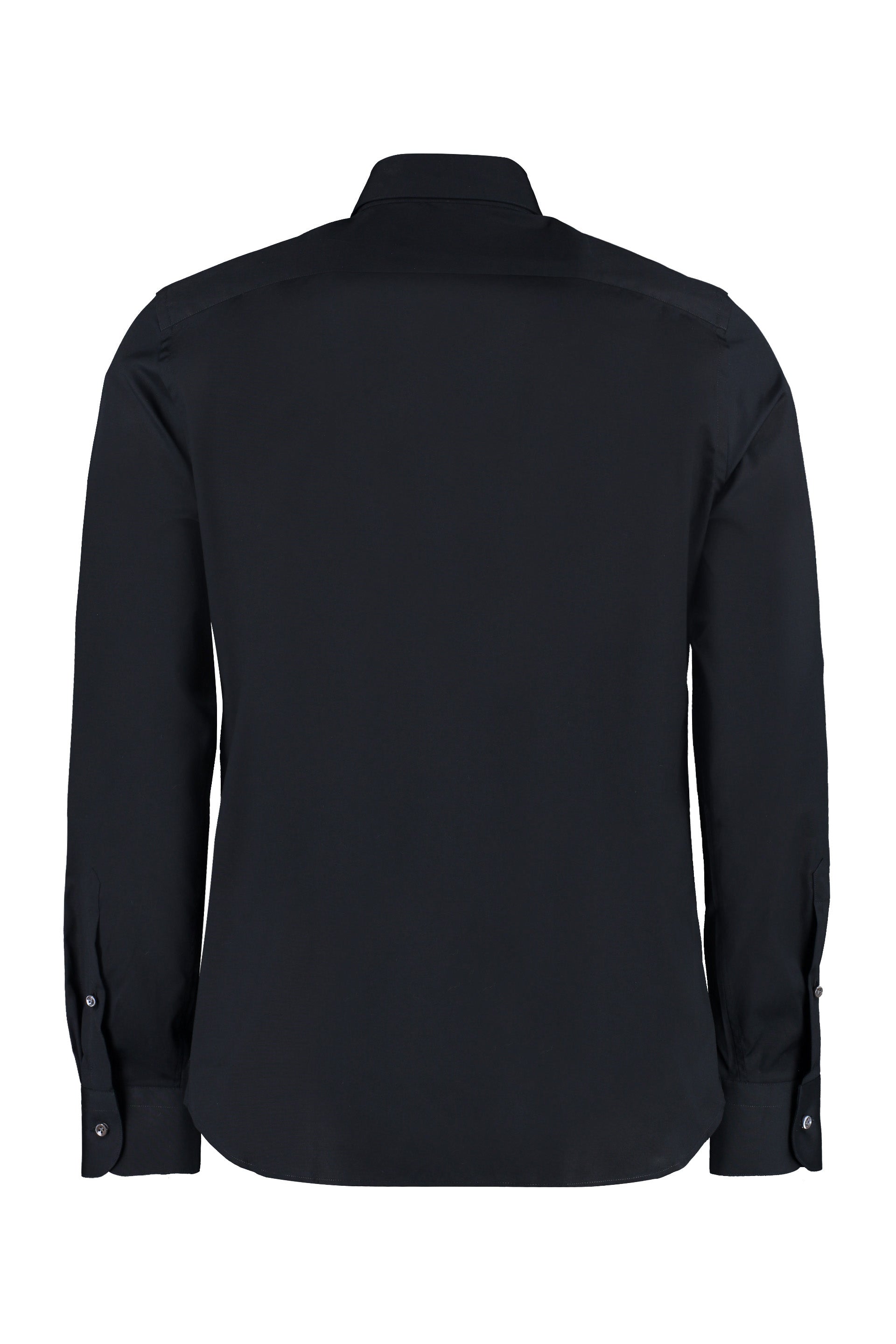 Long sleeve stretch cotton shirt