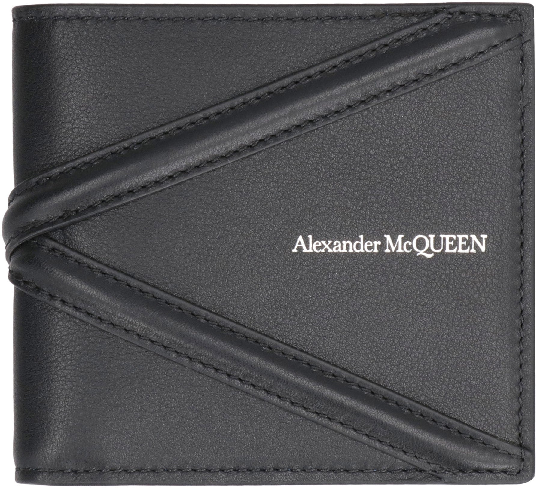 Leather flap-over wallet