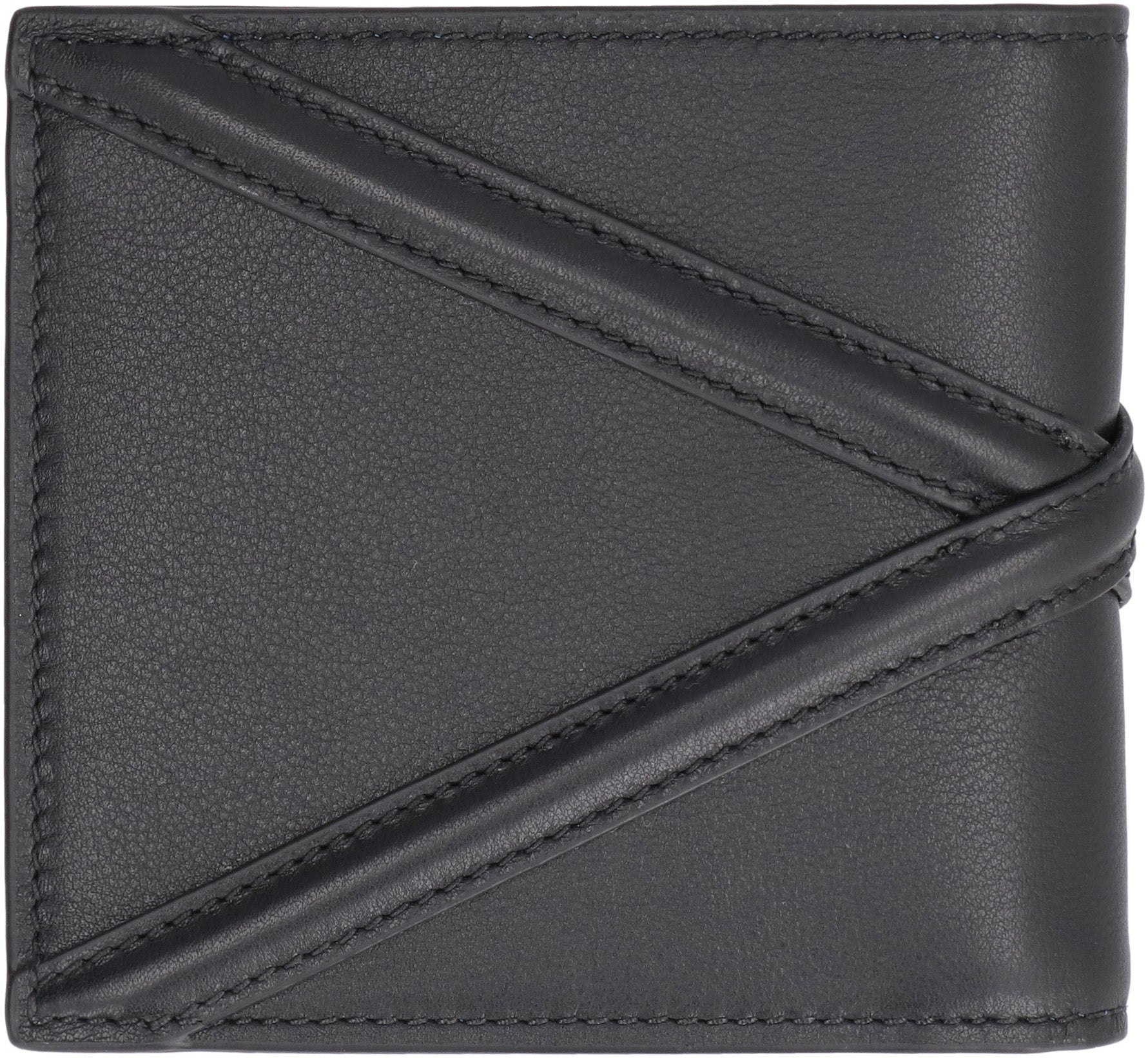 Leather flap-over wallet