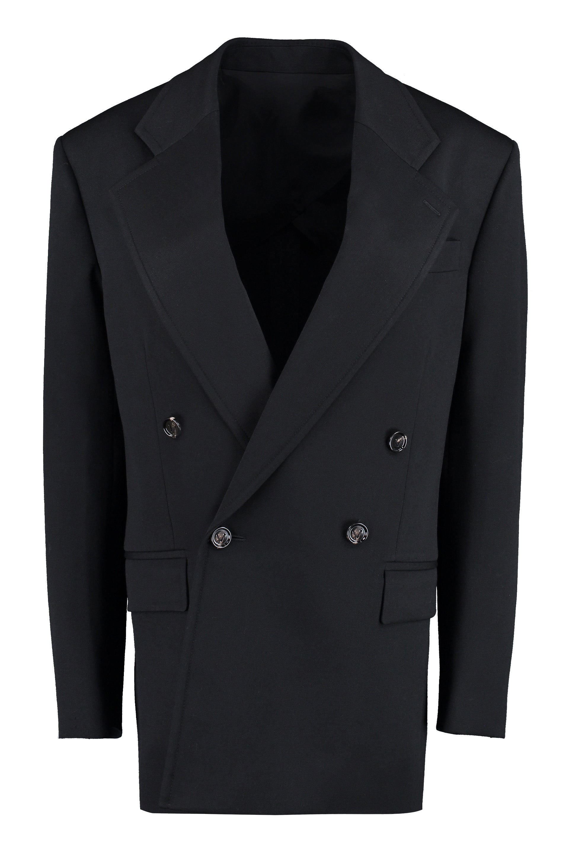 Double-breasted wool blazer