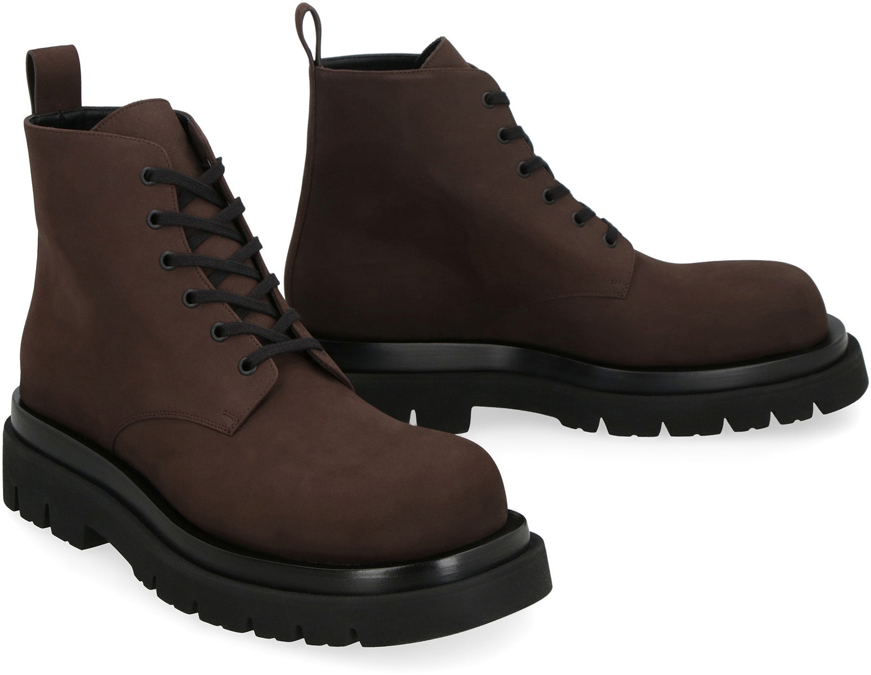 Lug lace-up ankle boots