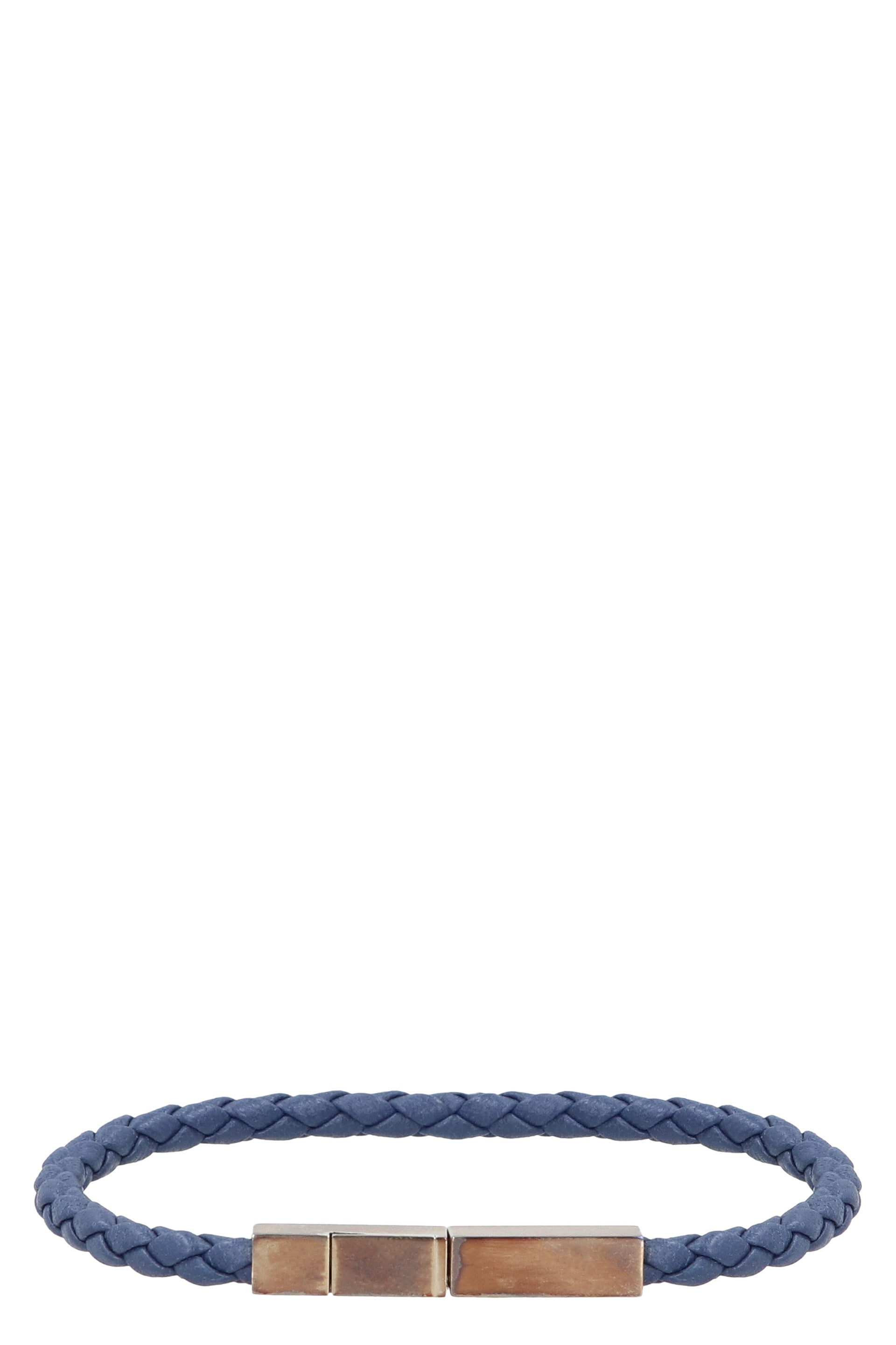 Braided leather bracelet