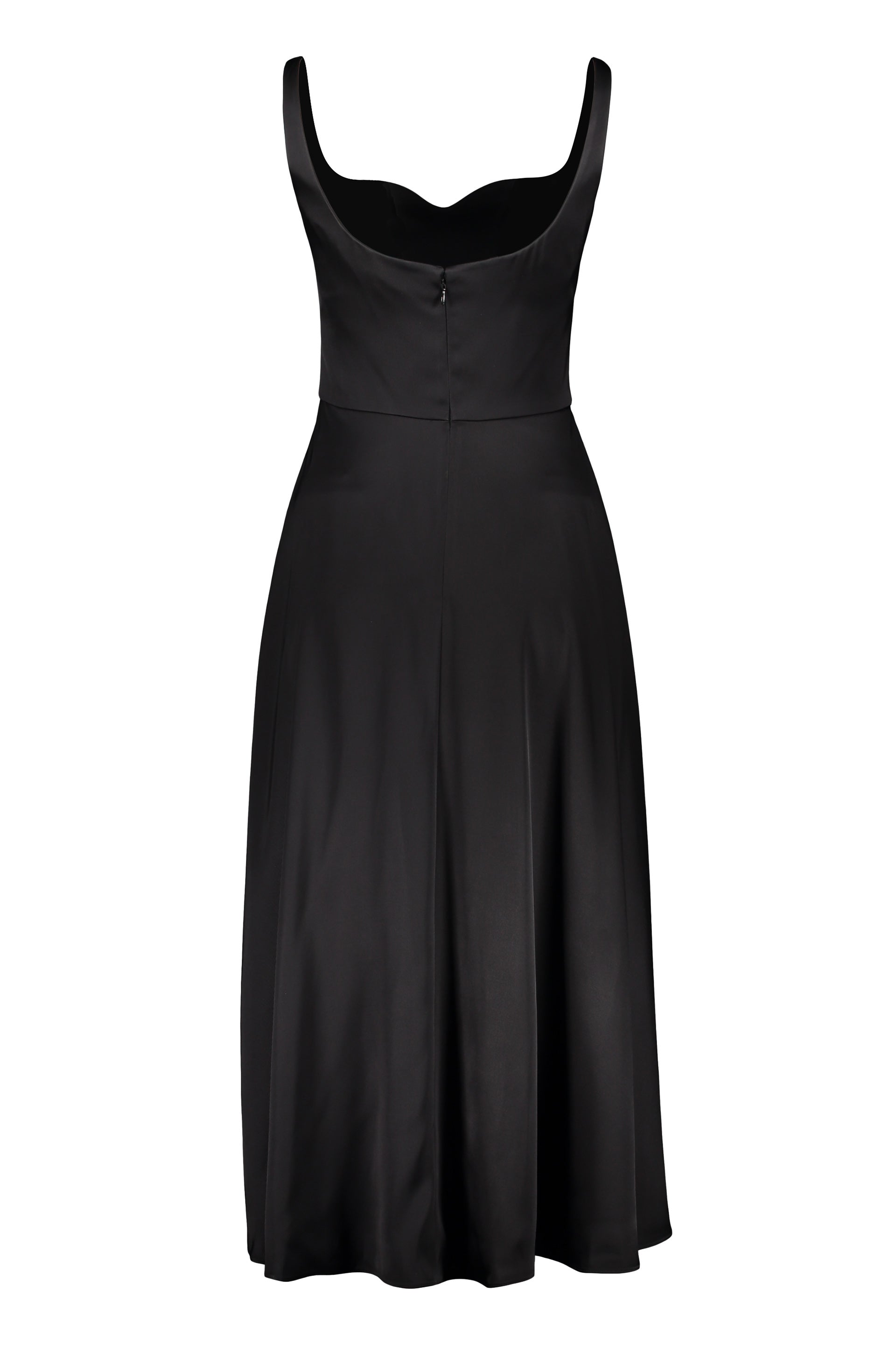 Asymmetric hem midi dress