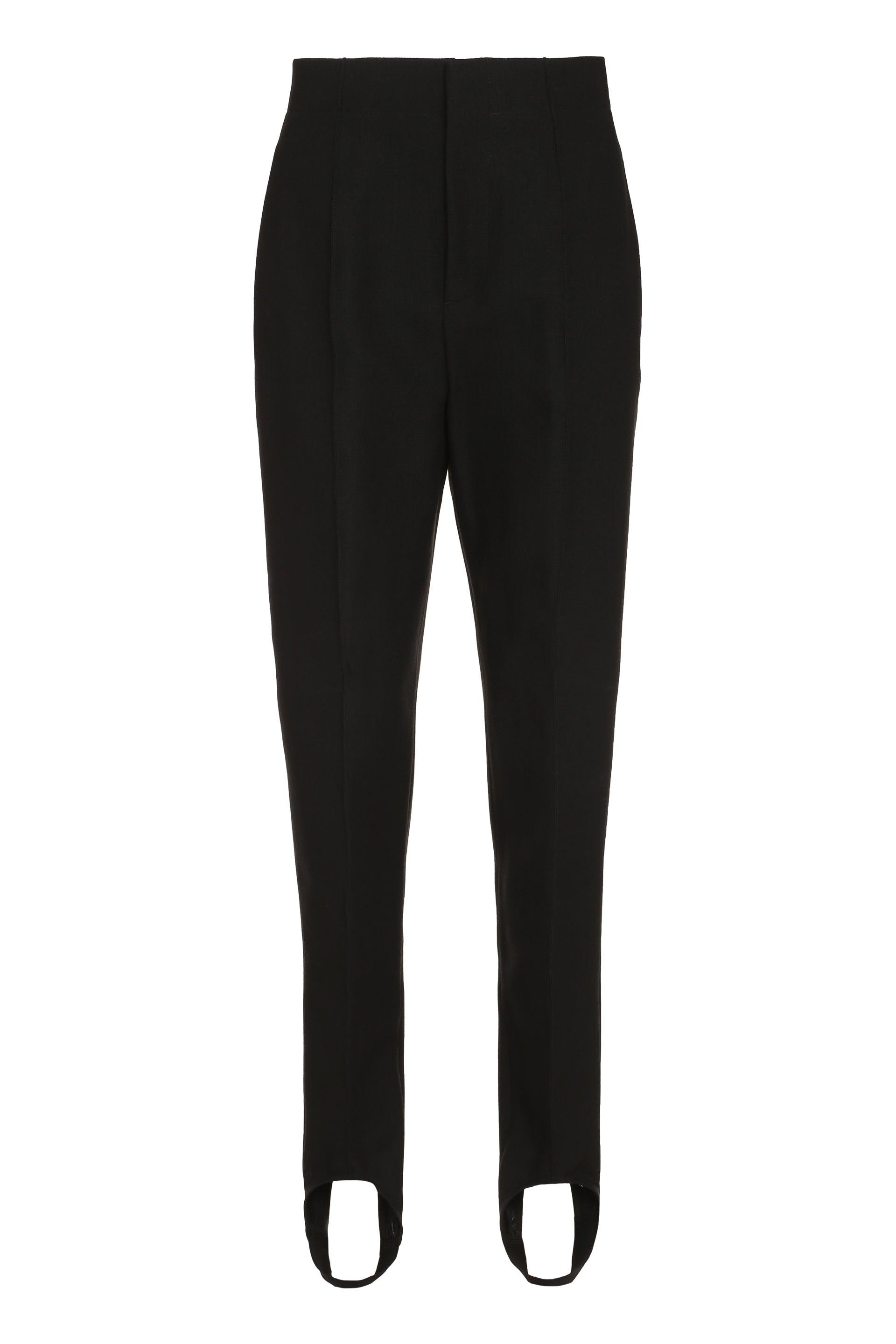 High-rise cotton trousers