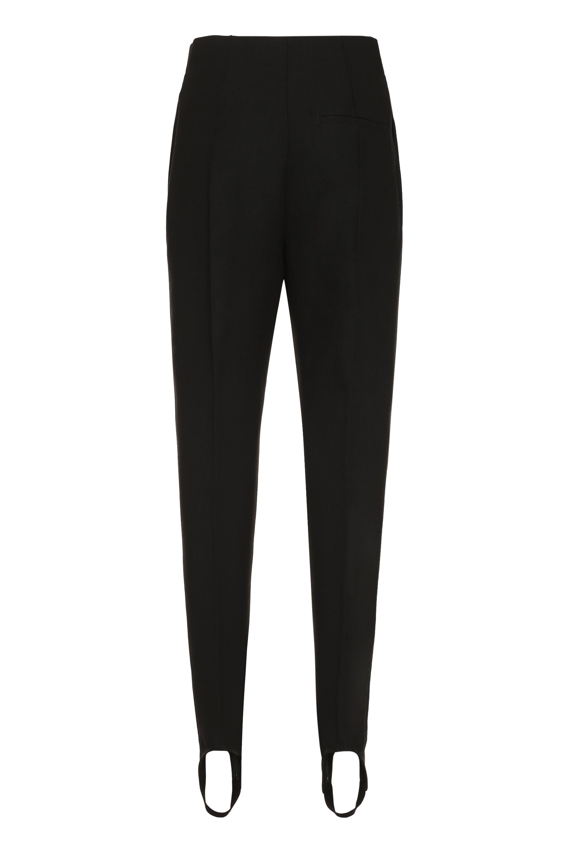 High-rise cotton trousers