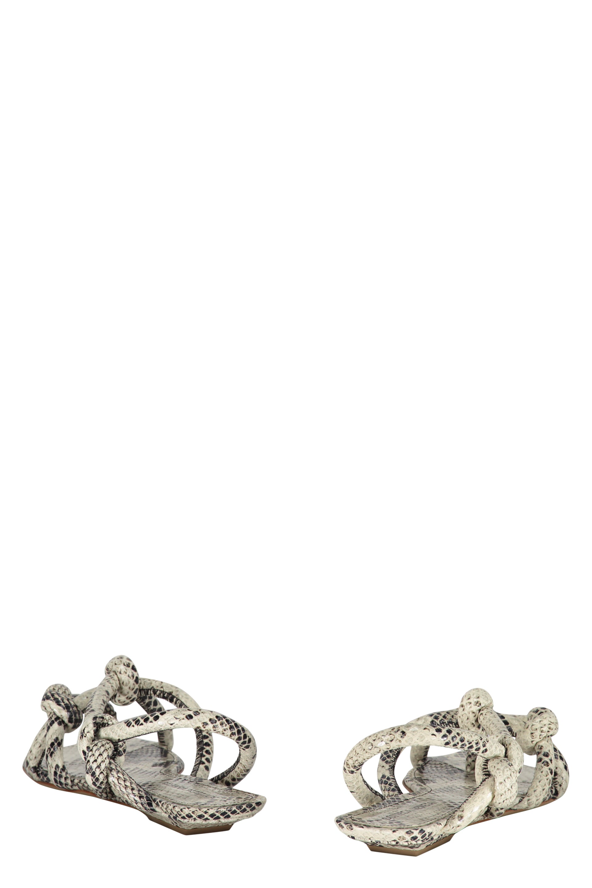 Jimbo Snakeskin print leather sandals