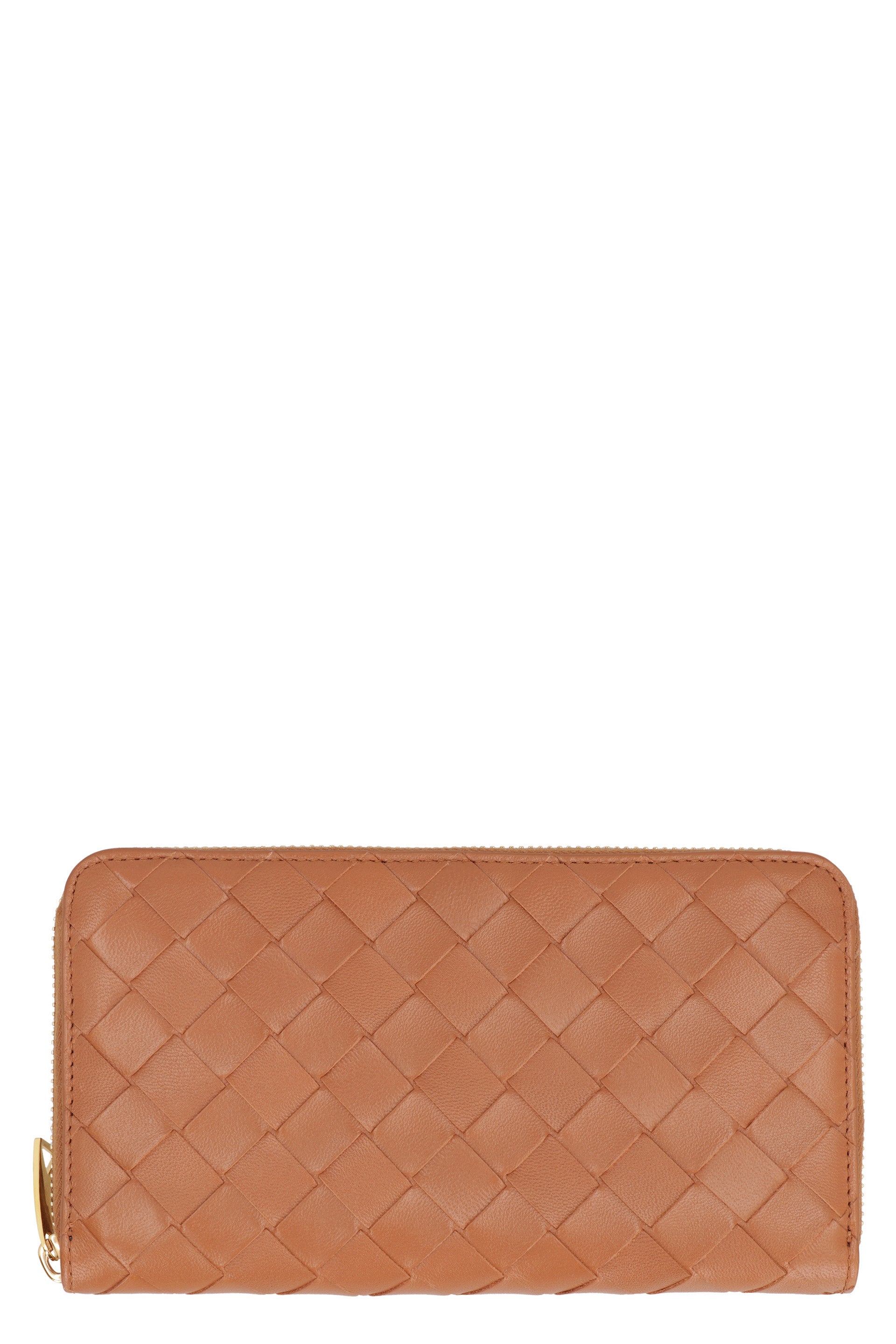 Intrecciato zip-around wallet