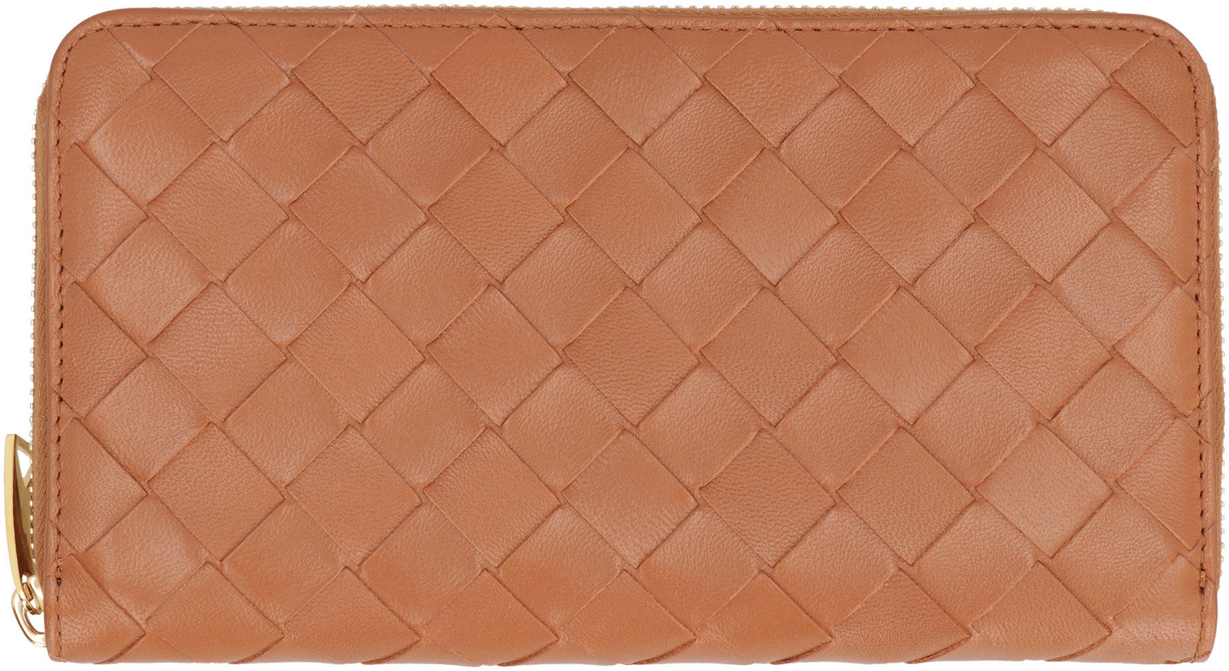 Intrecciato zip-around wallet