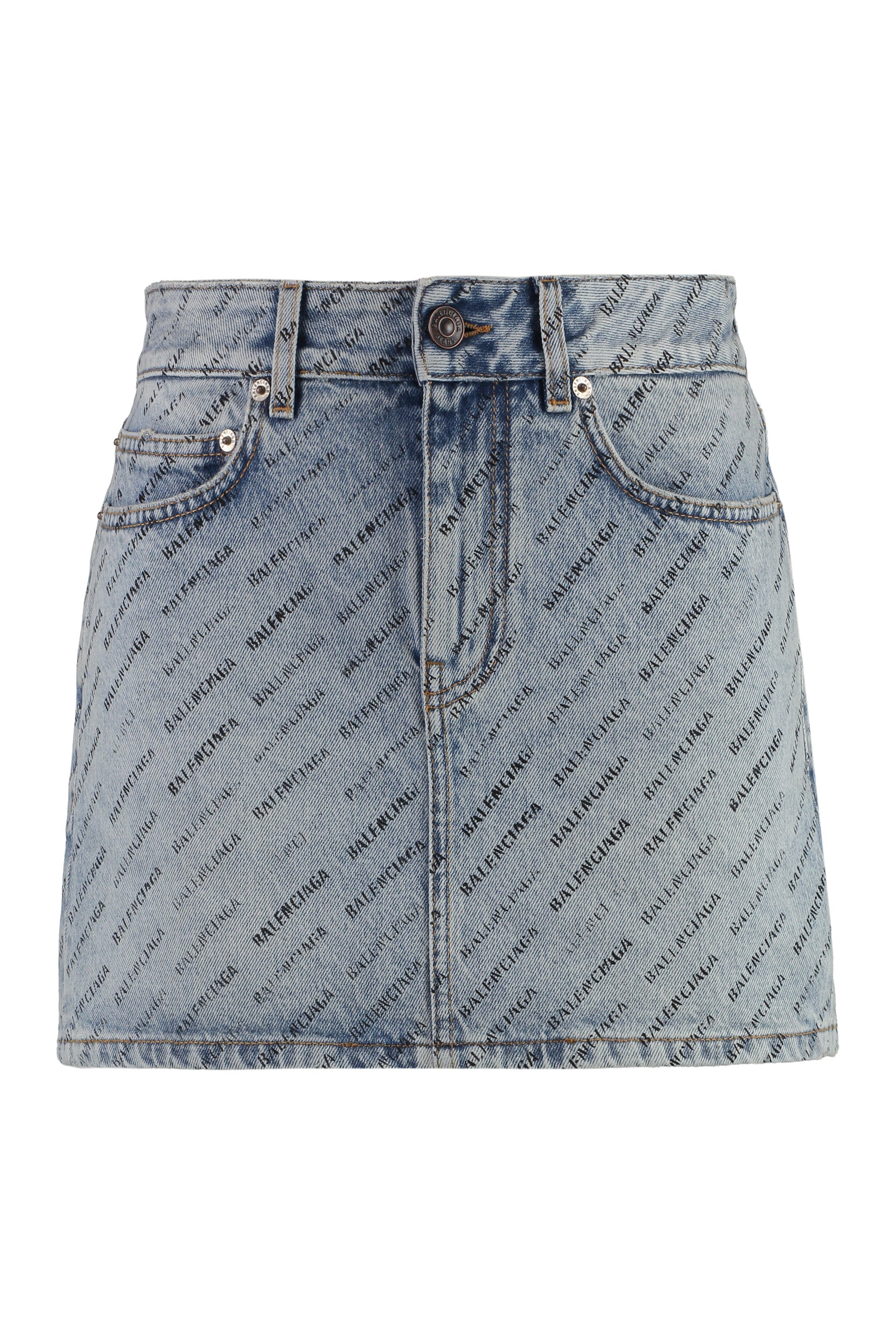 Denim mini skirt