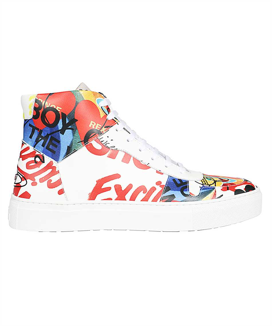 Leather high-top sneakers