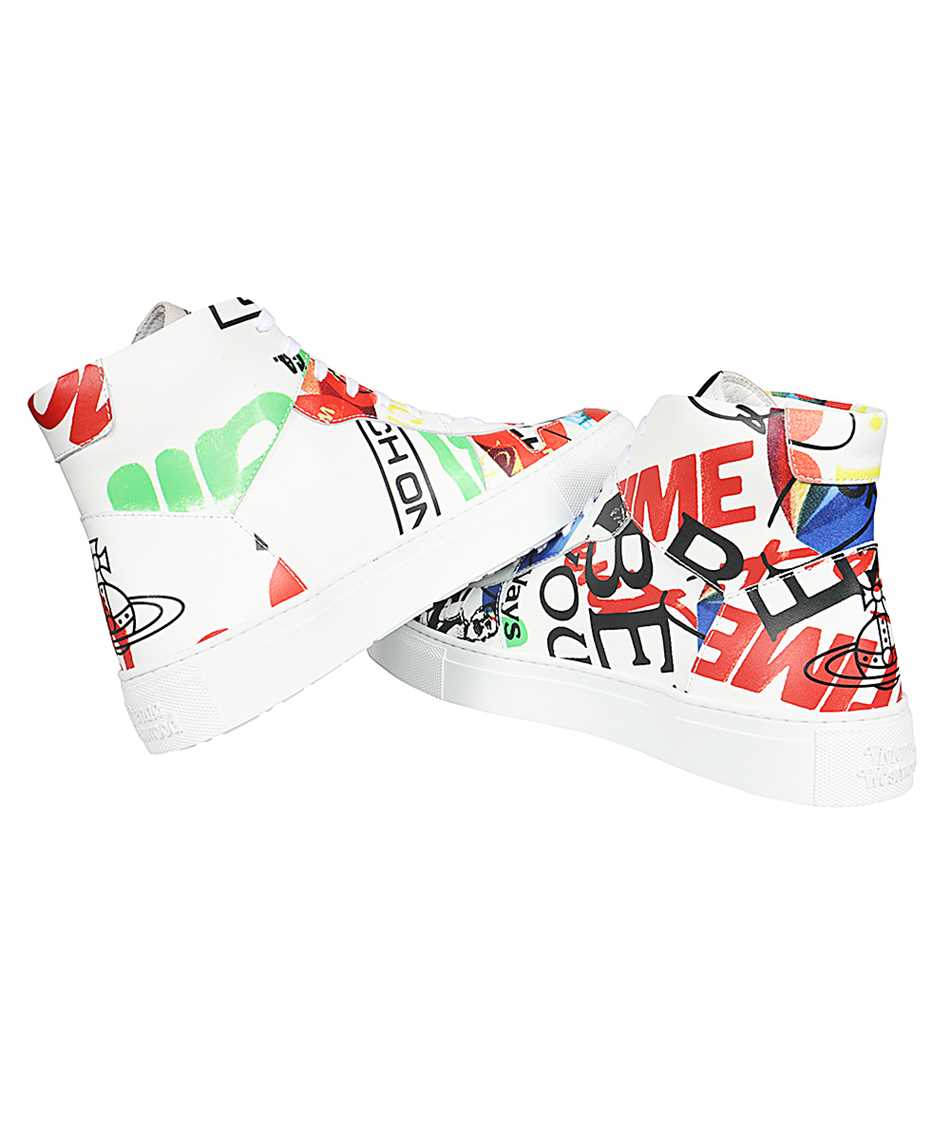 Leather high-top sneakers