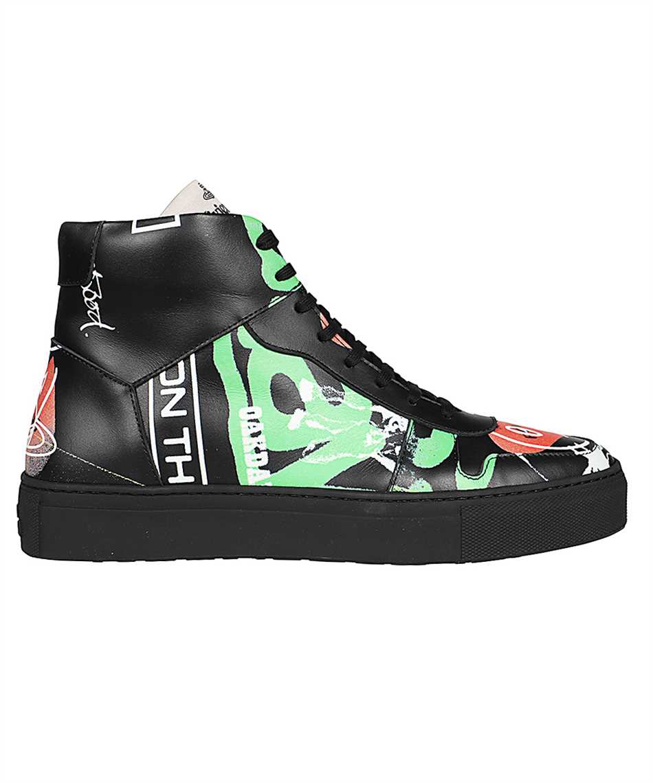 Leather high-top sneakers