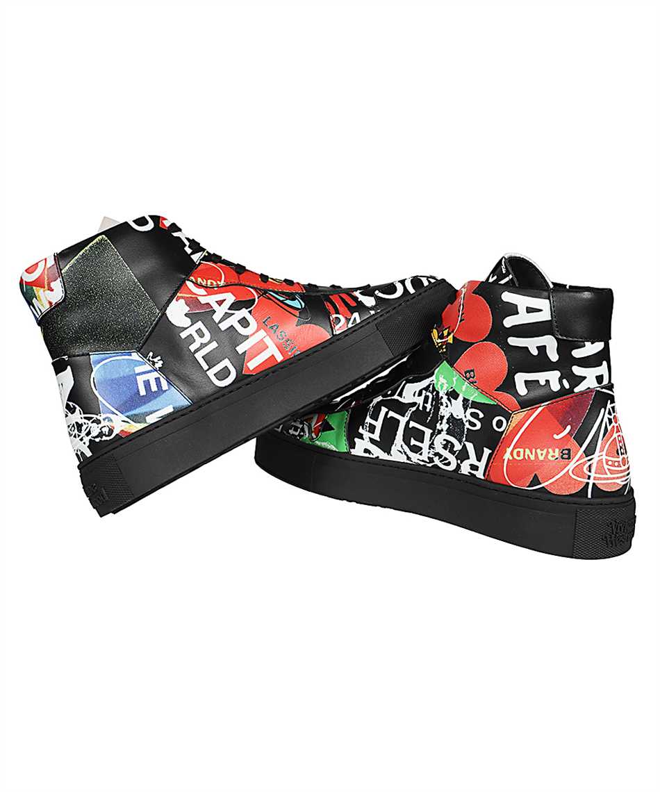 Leather high-top sneakers