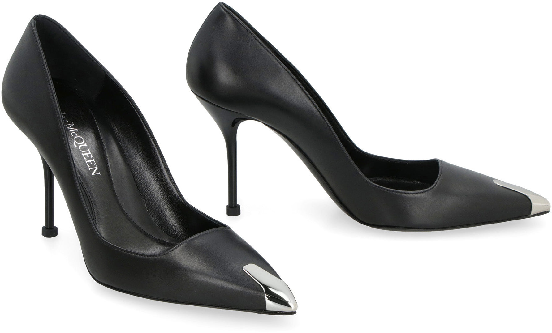 Punk leather pumps