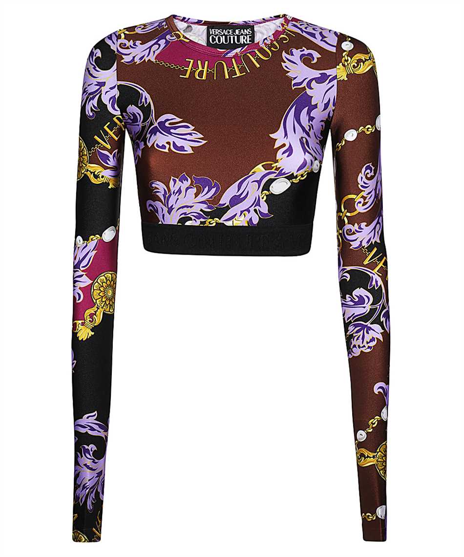 Printed long-sleeve top