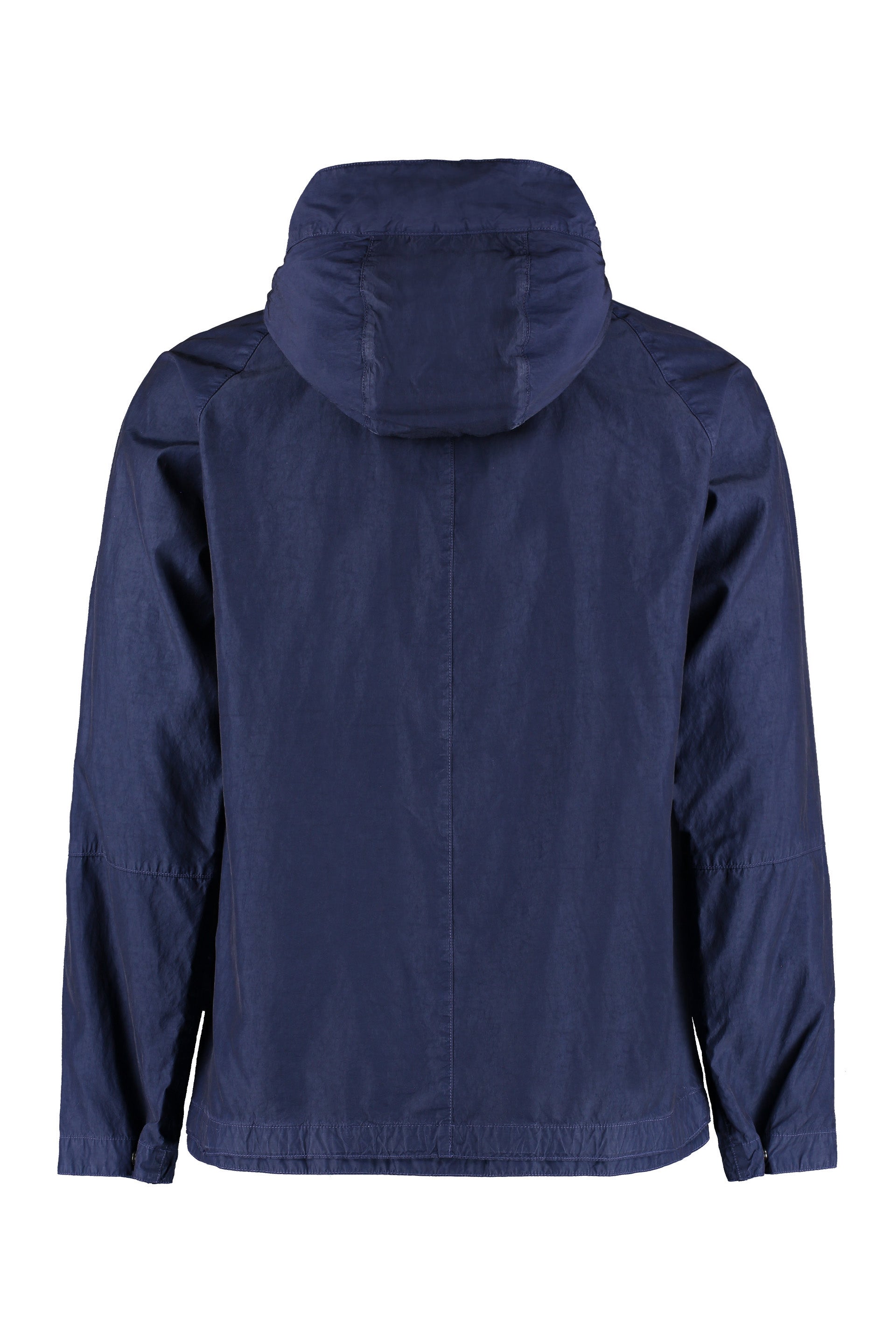 Technical fabric hooded jacket