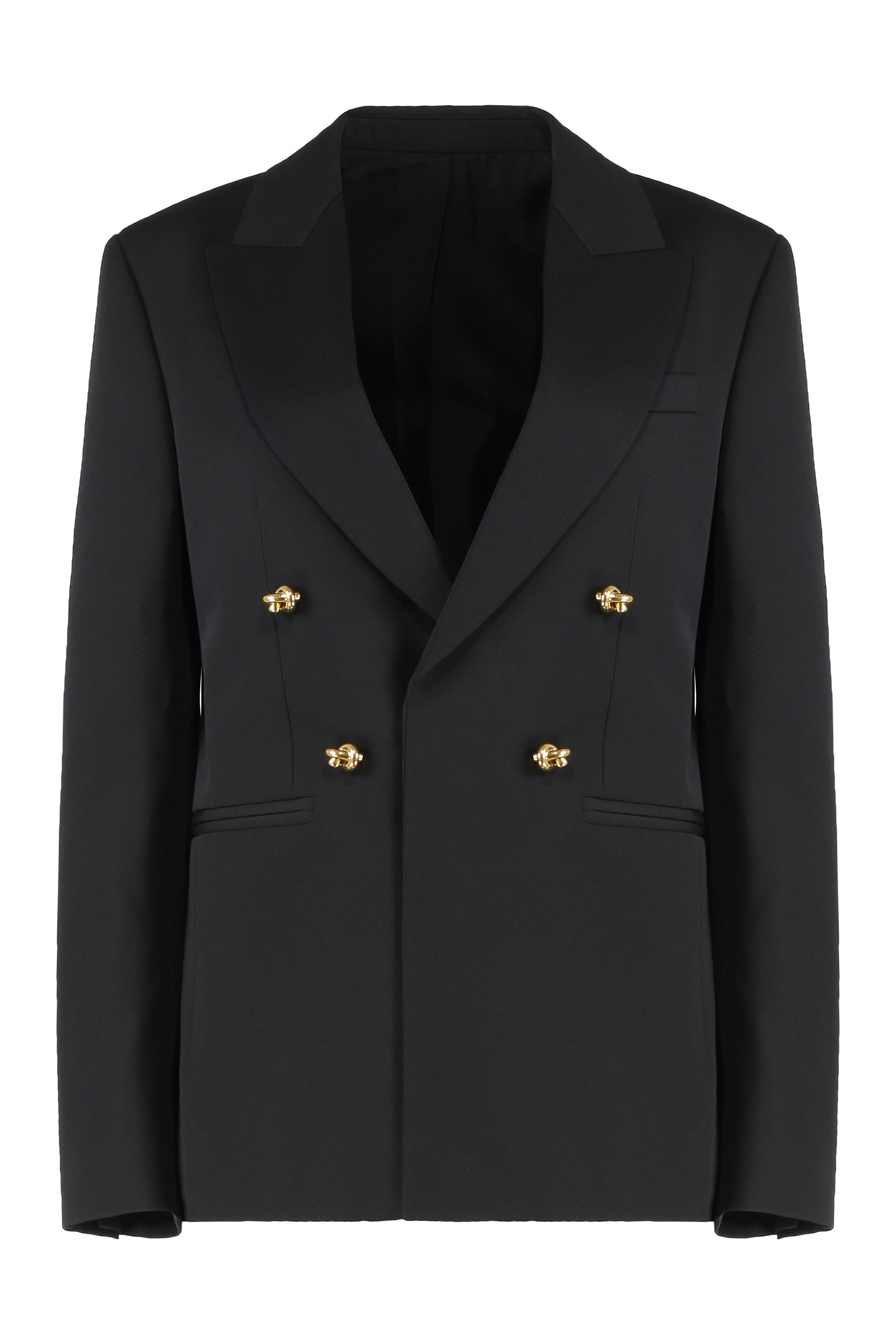 Double-breasted wool blazer