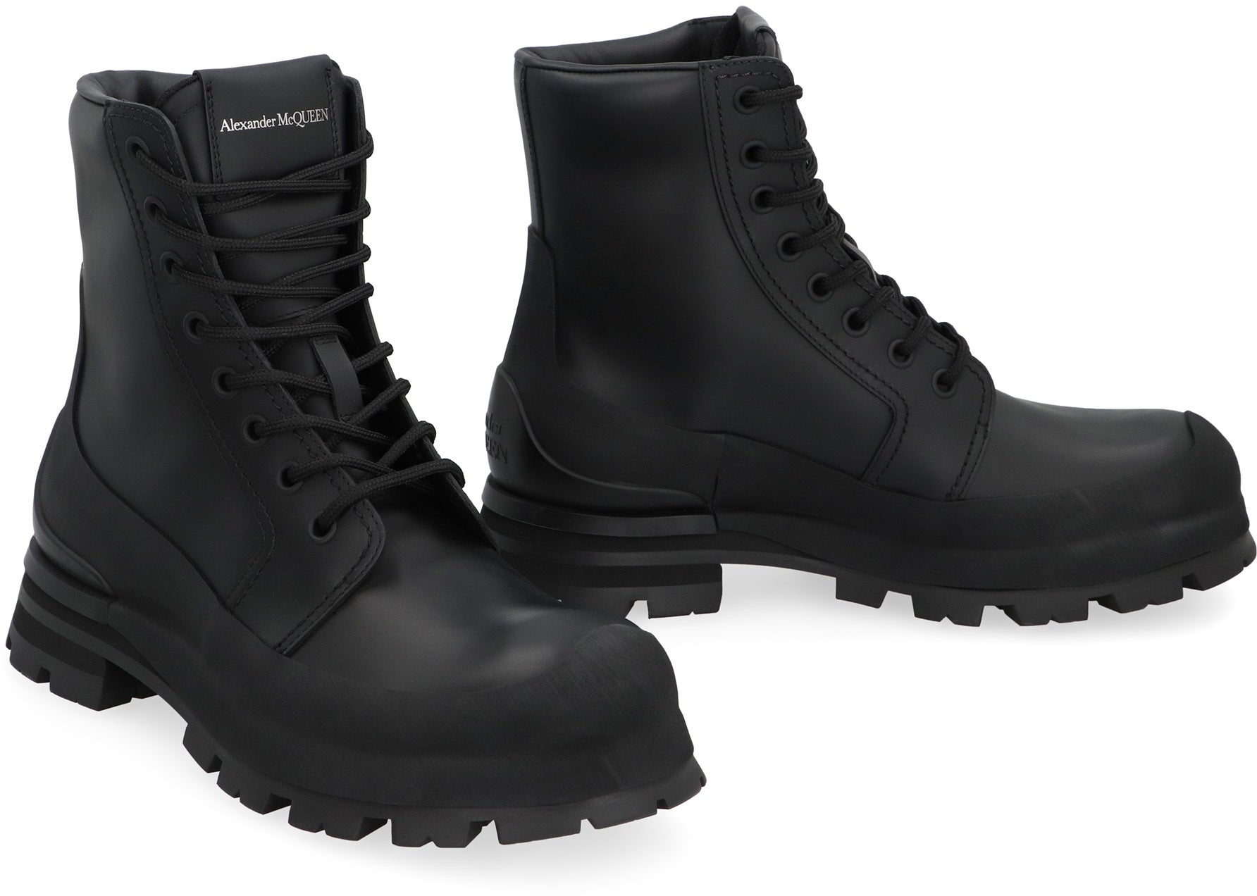 Wander leather lace-up boots