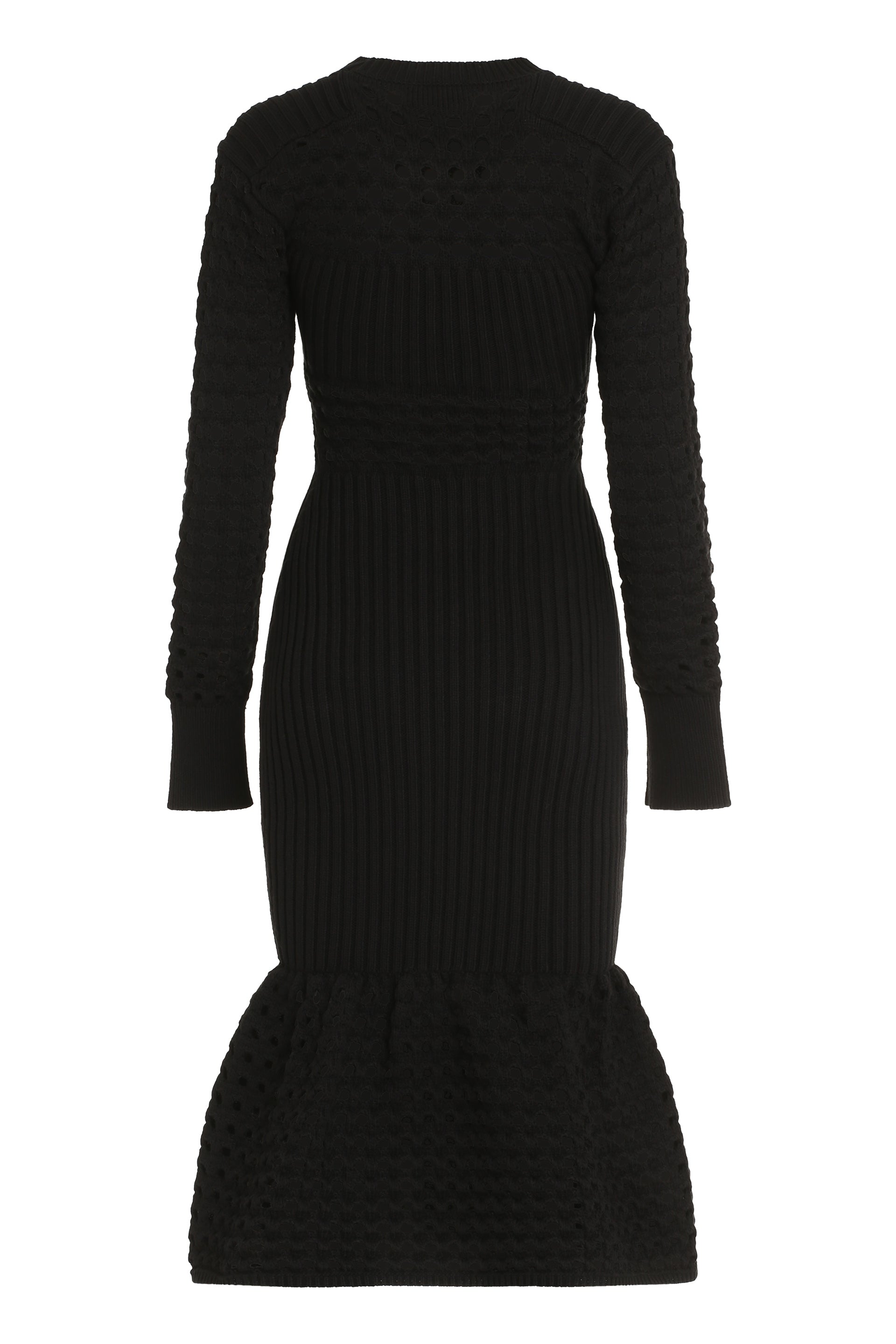 Ribbed knit midi dress