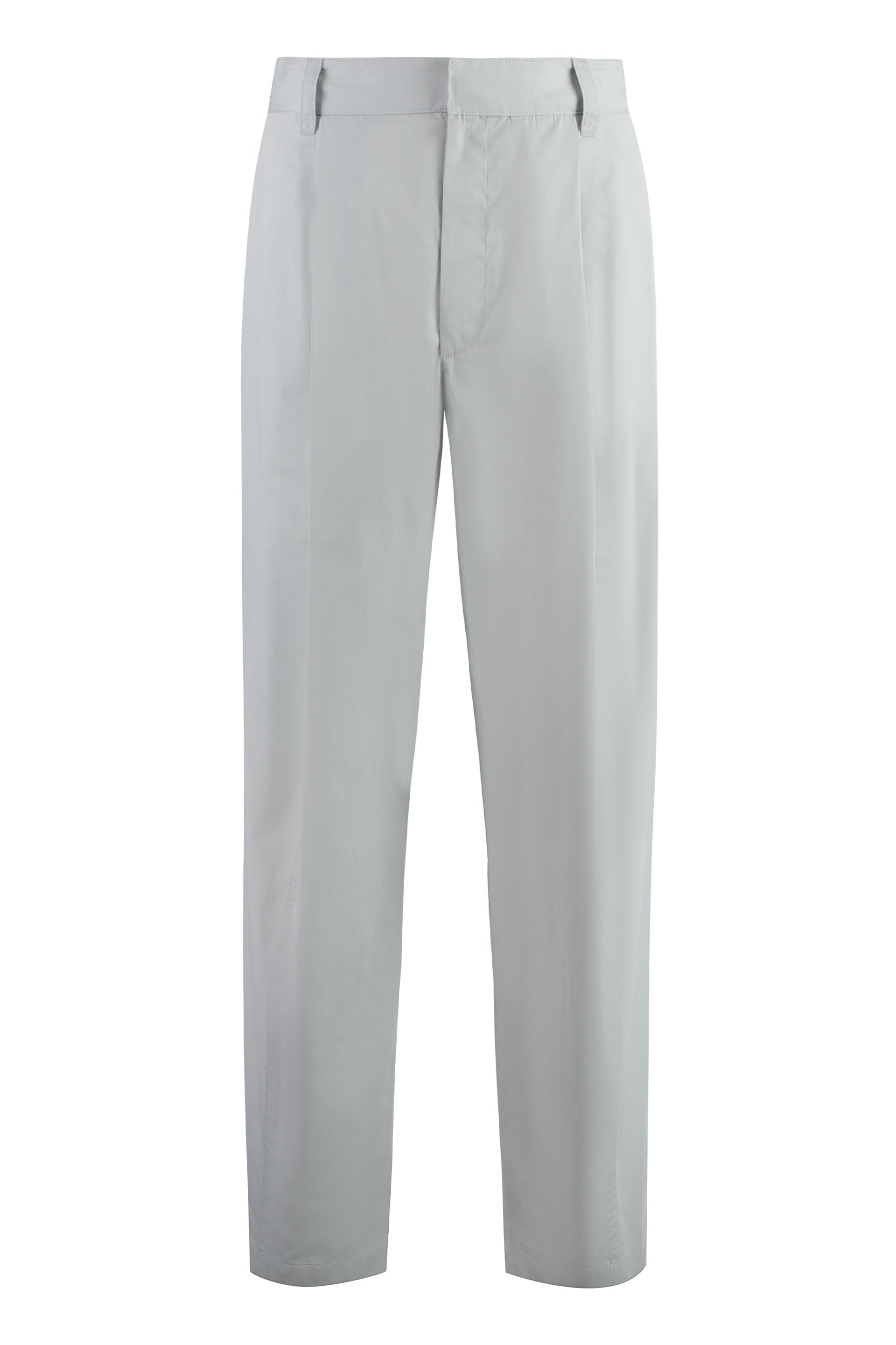 Cotton-silk trousers