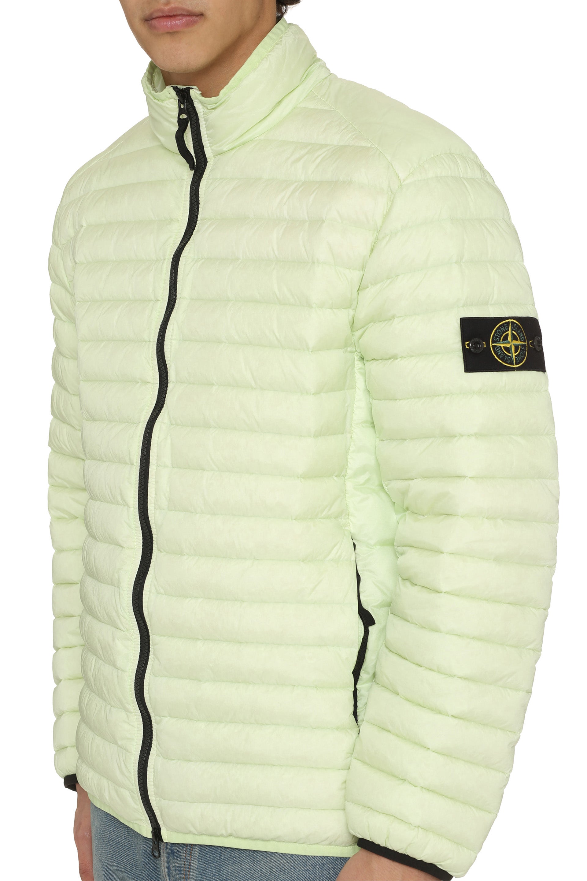 Techno-nylon down jacket