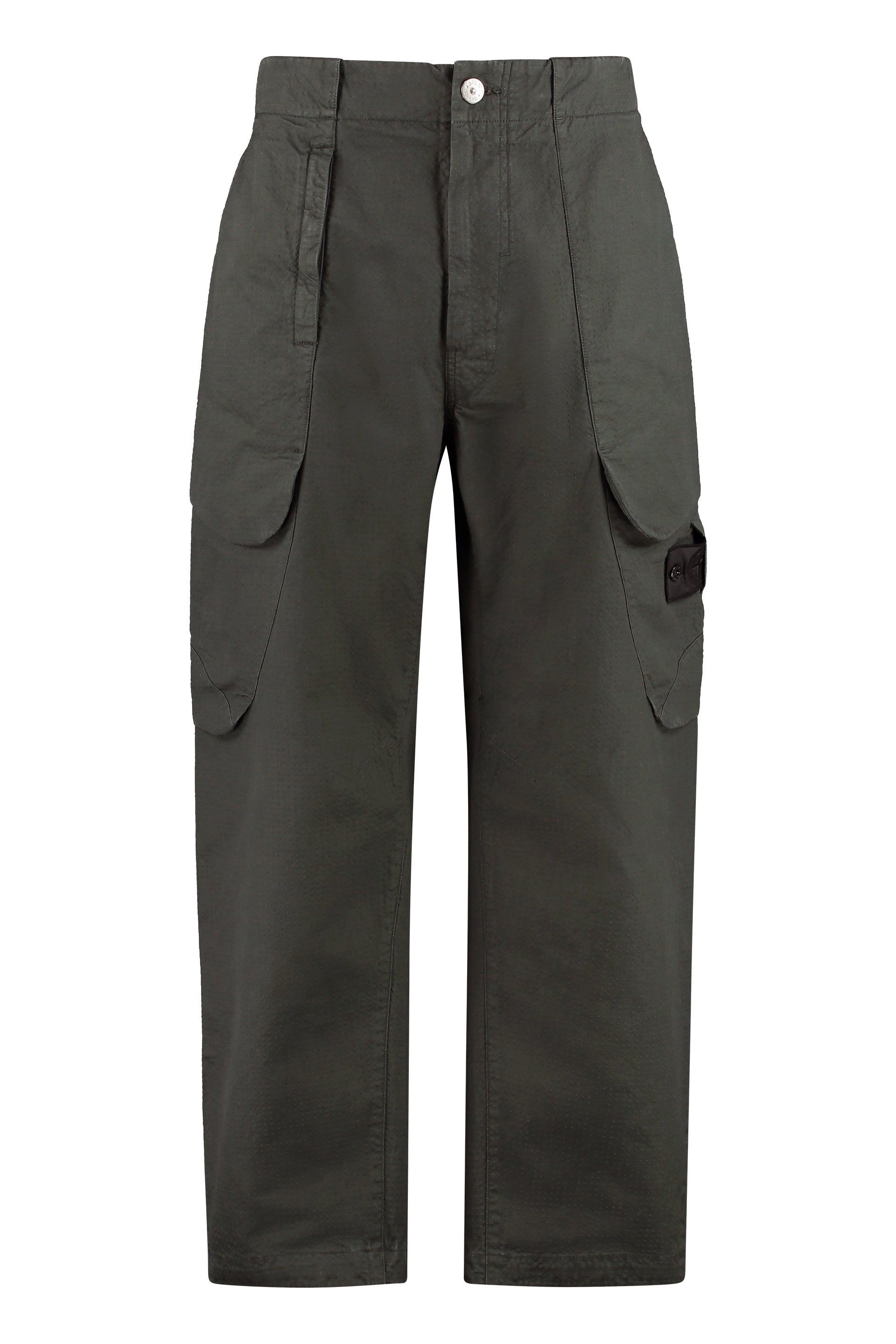 Multi-pocket cotton trousers