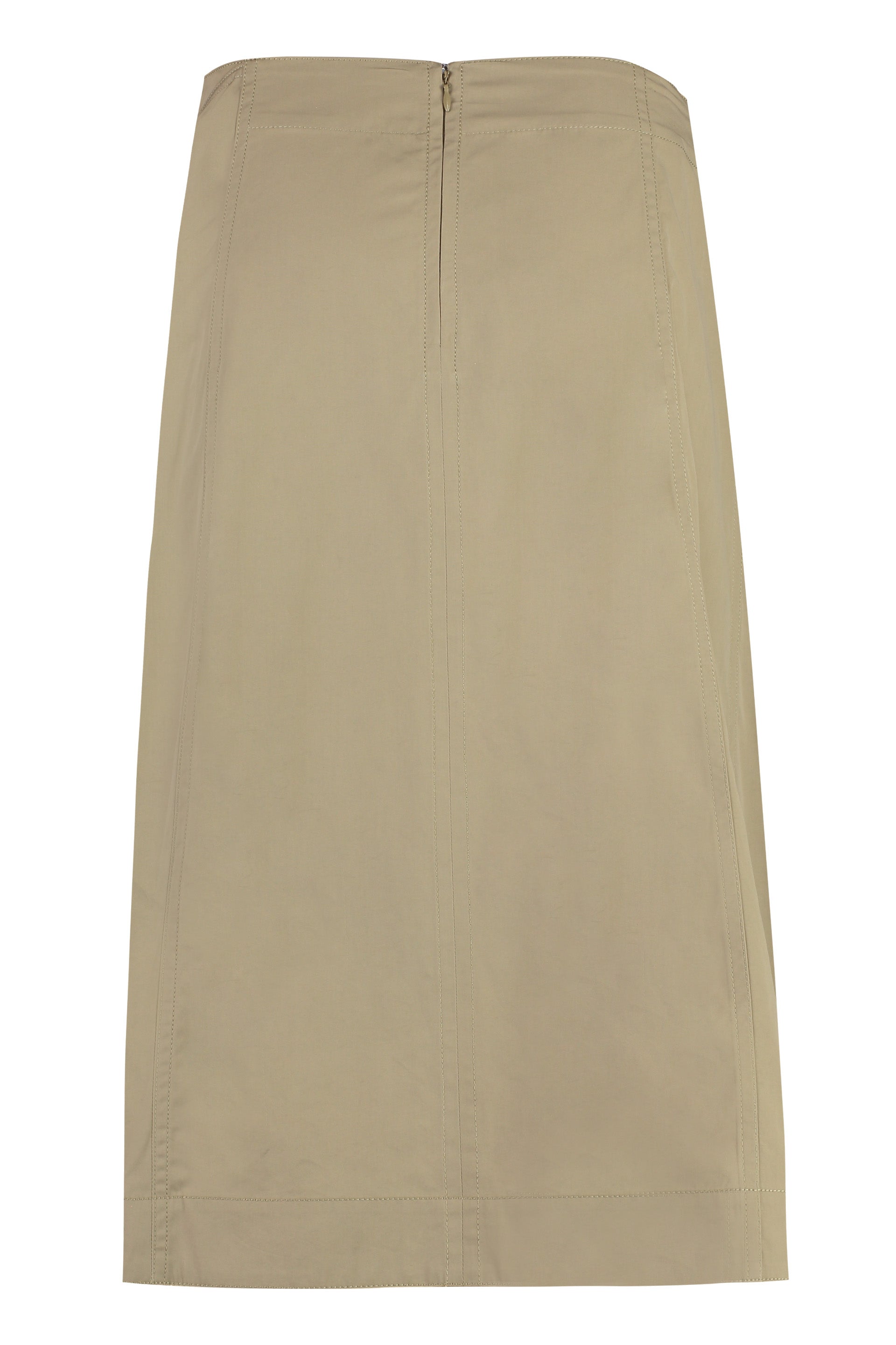 Cotton midi skirt