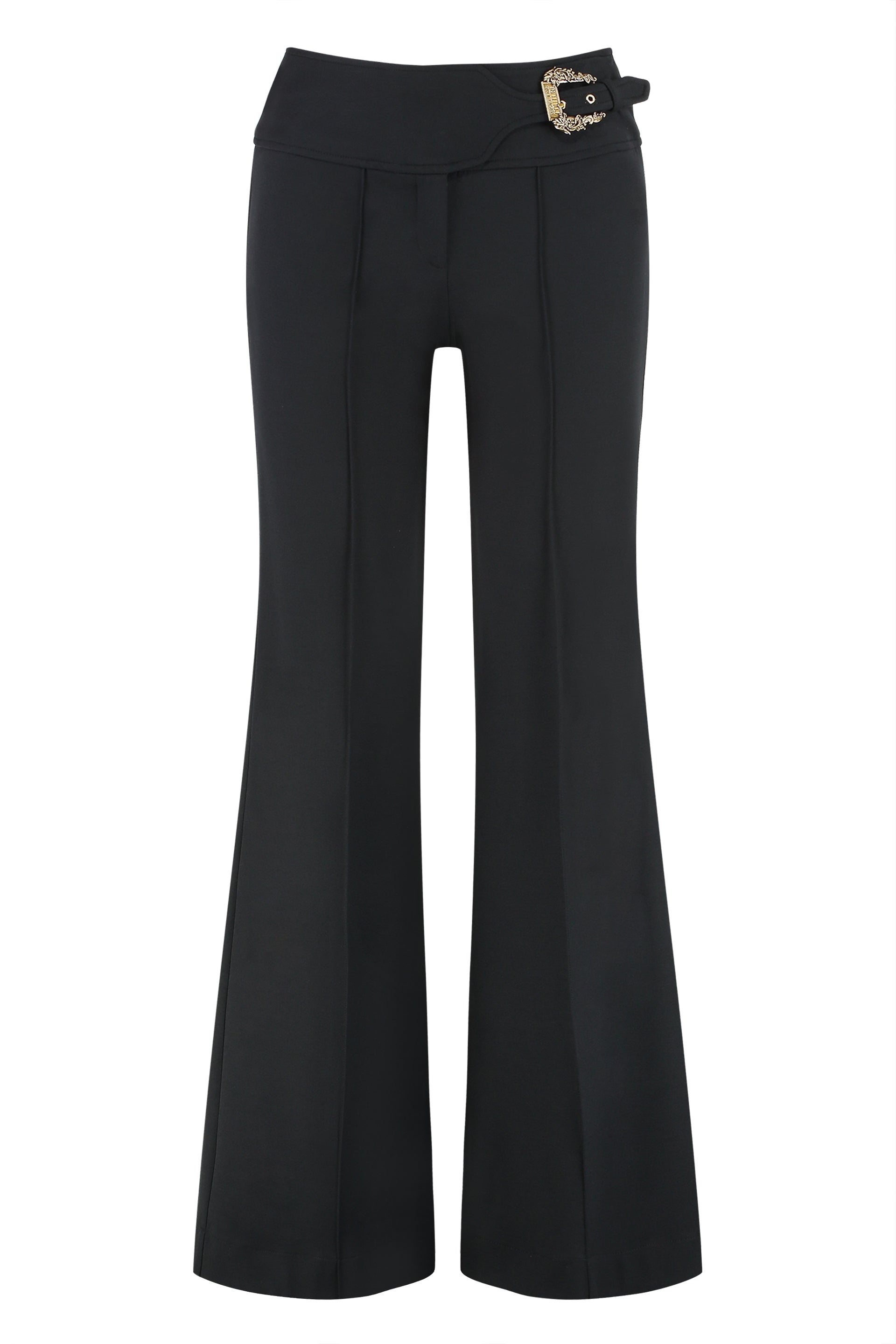 High-waist wide-leg trousers
