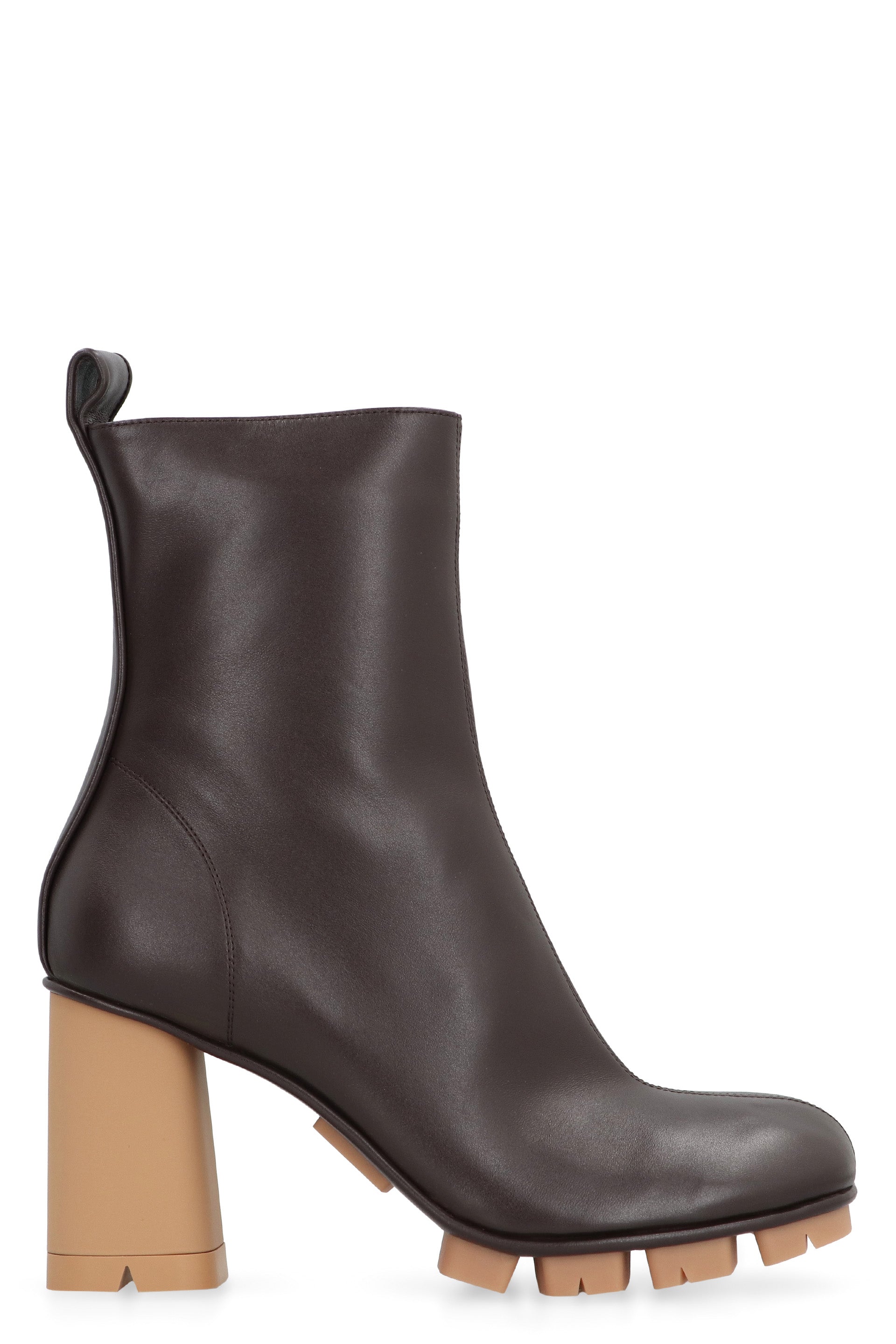 Shore leather ankle boots