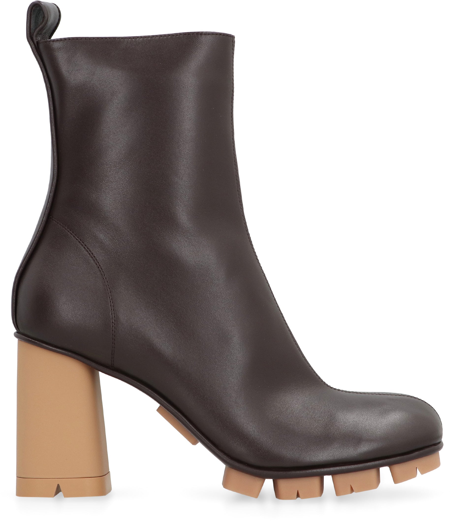 Shore leather ankle boots