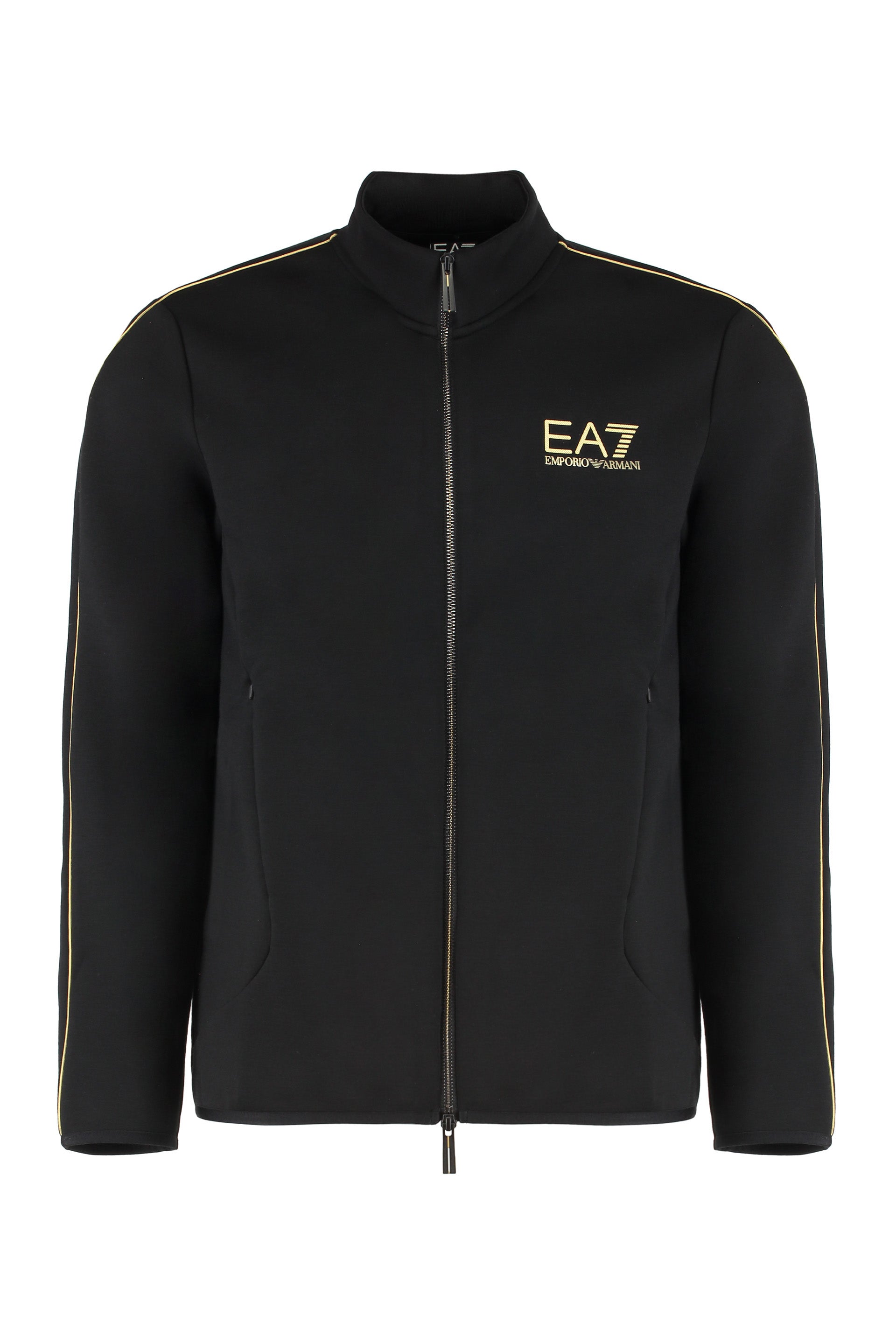 Techno fabric full-zip sweatshirt