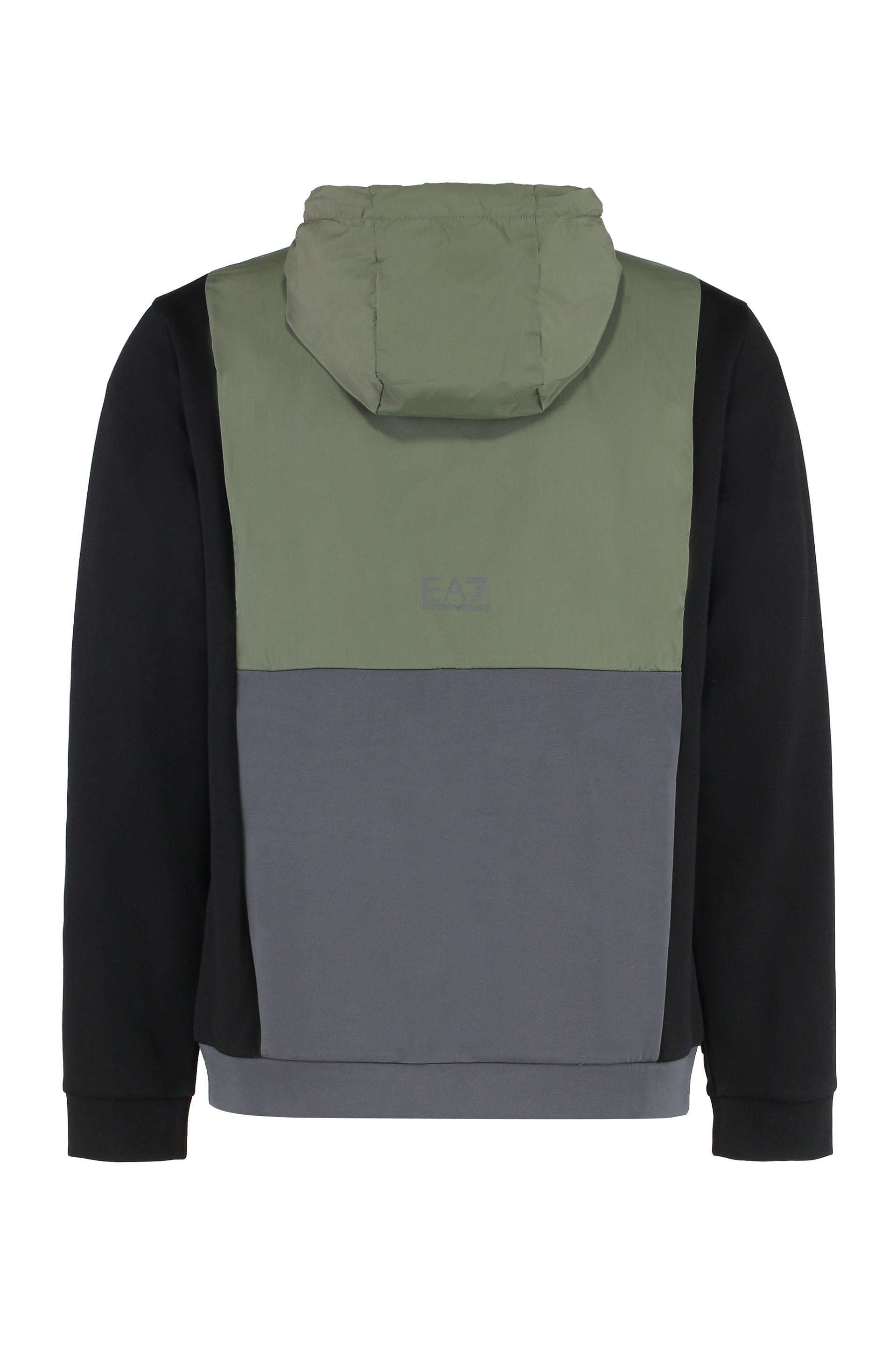 Techno fabric full-zip sweatshirt