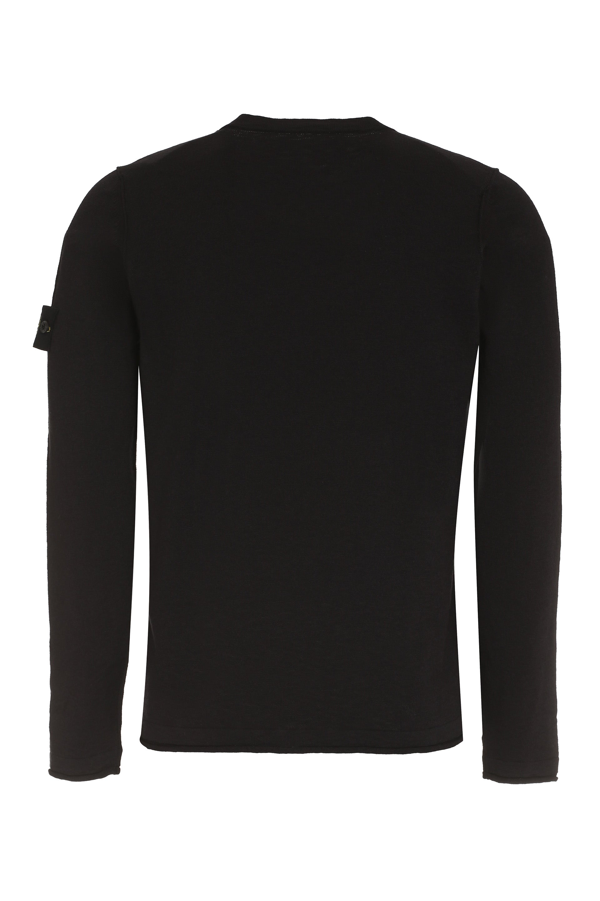 Cotton-nylon blend crew-neck sweater