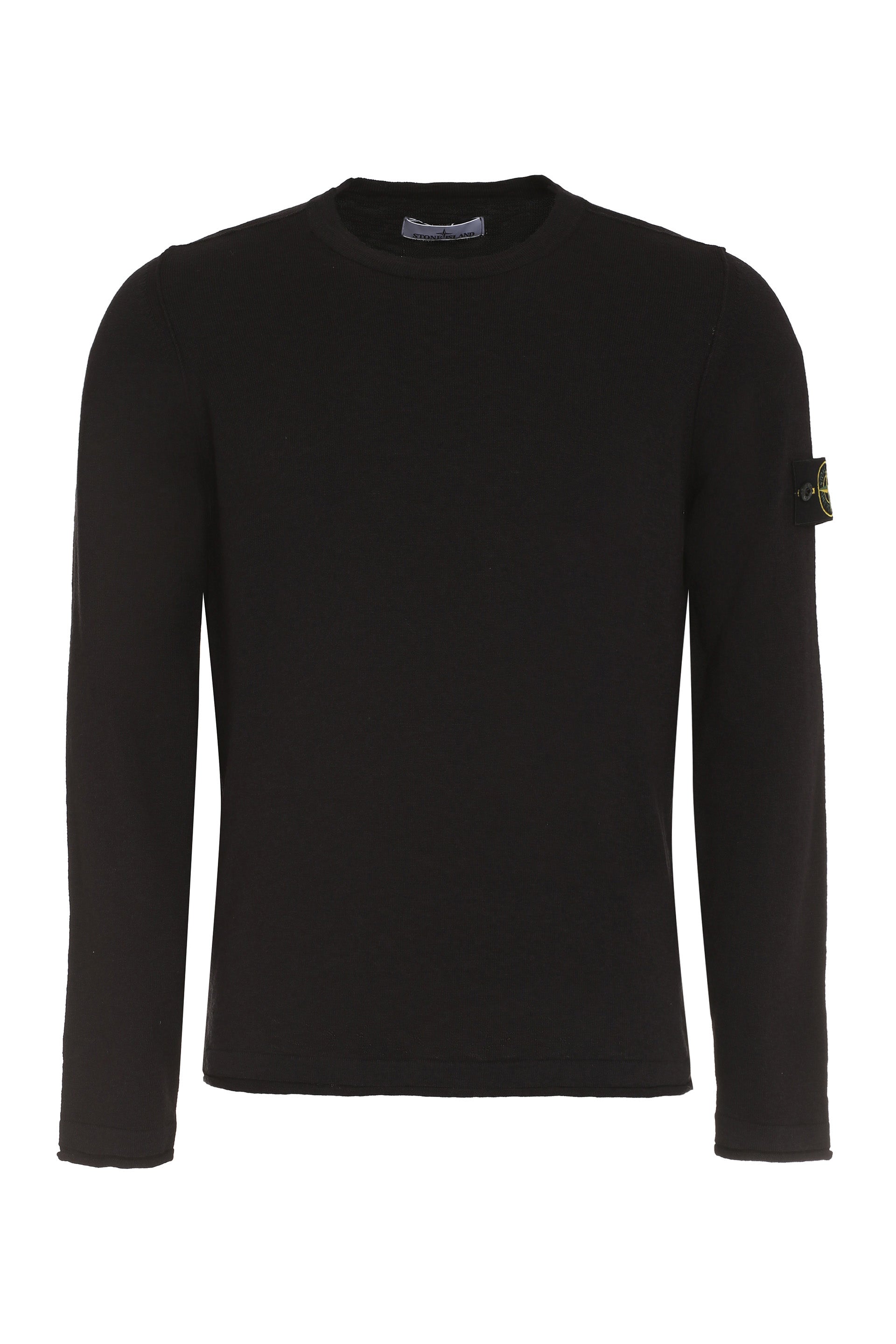 Cotton-nylon blend crew-neck sweater