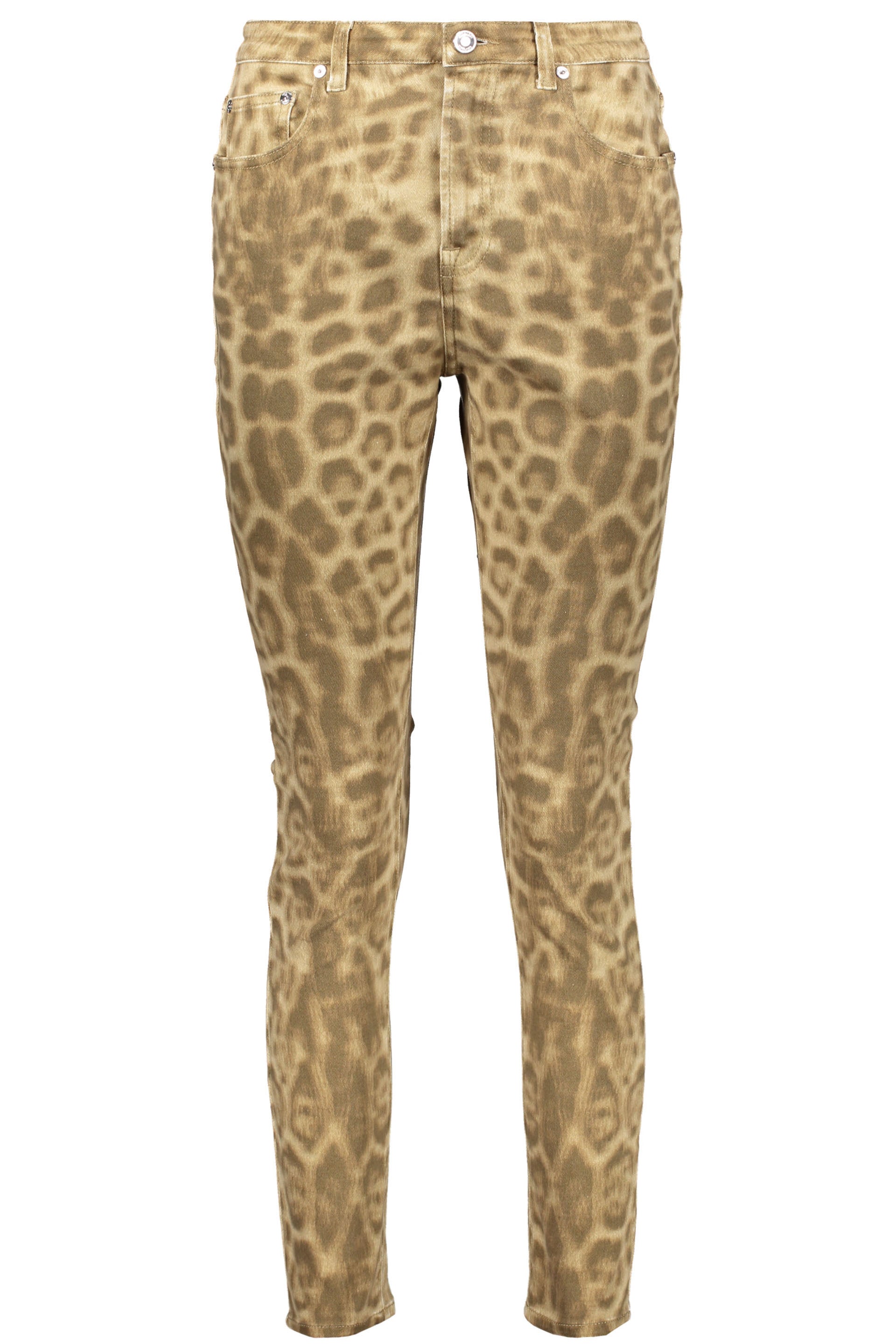 Leopard print skinny jeans