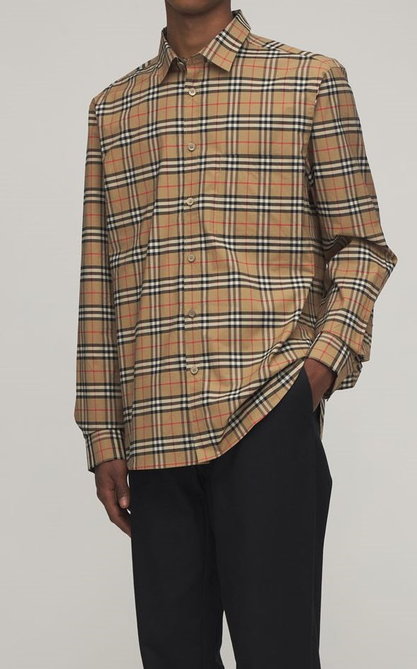 Long Sleeve Shirt Checkered Pattern