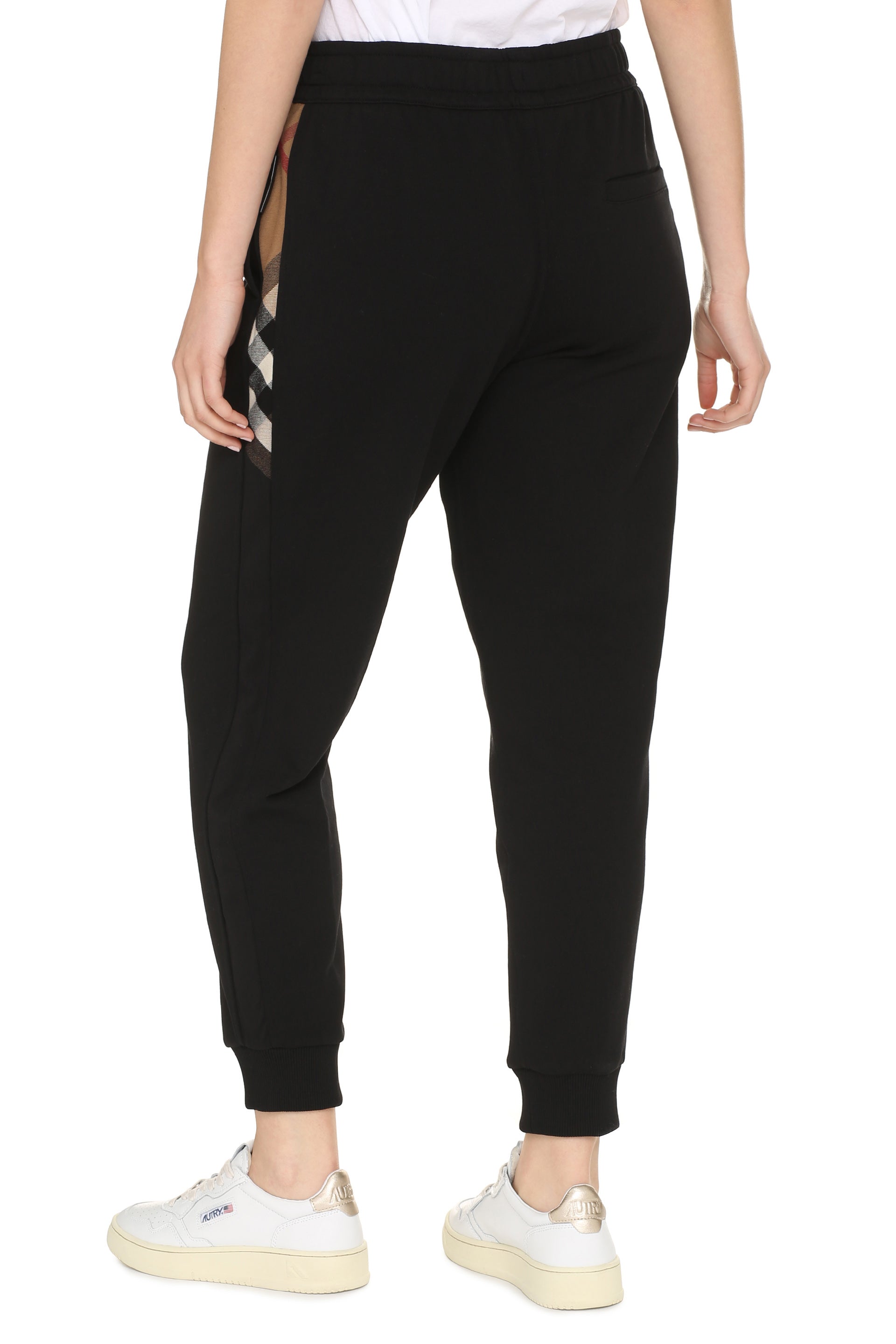 Stretch cotton track-pants