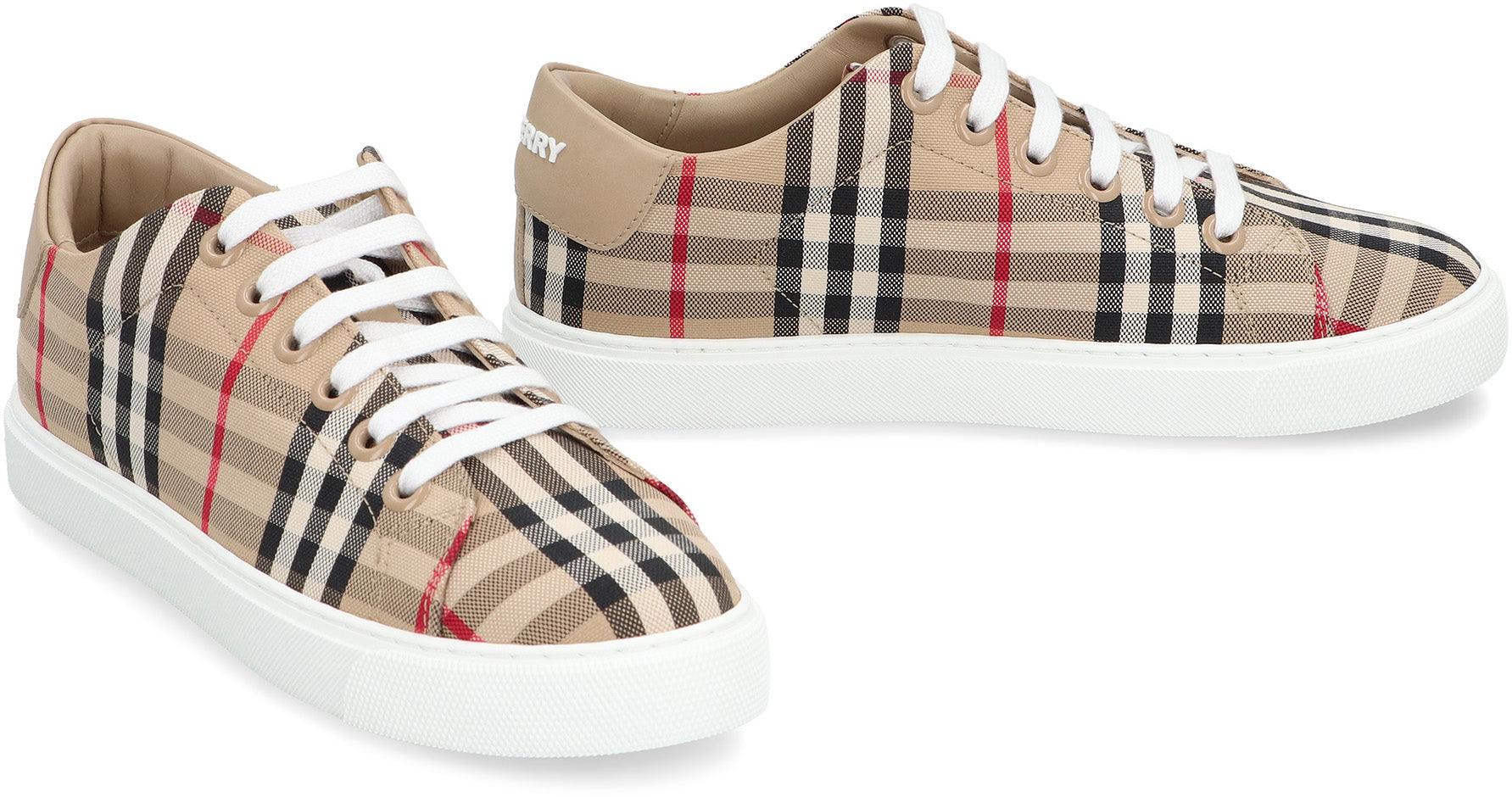 Checked motif sneakers