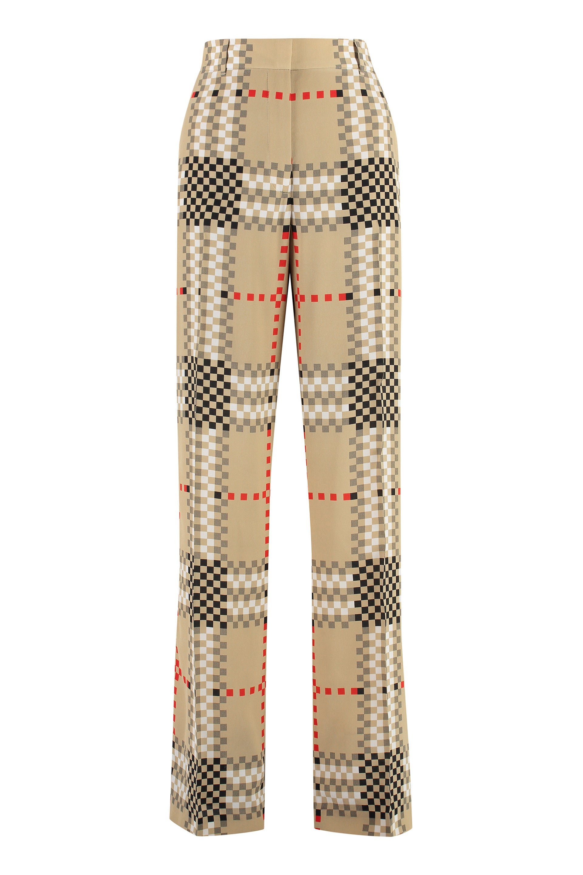 High-waist crêpe trousers