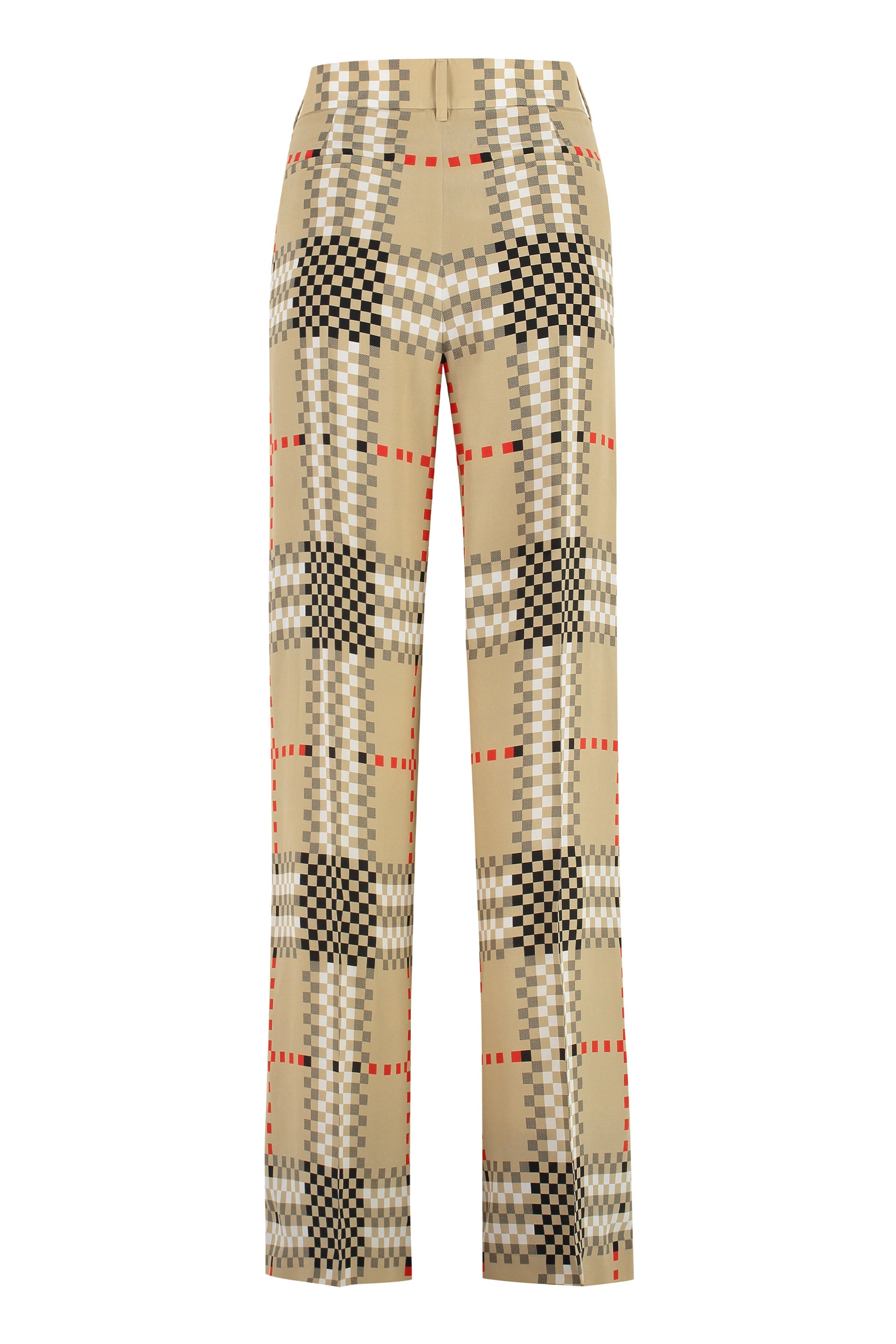 High-waist crêpe trousers