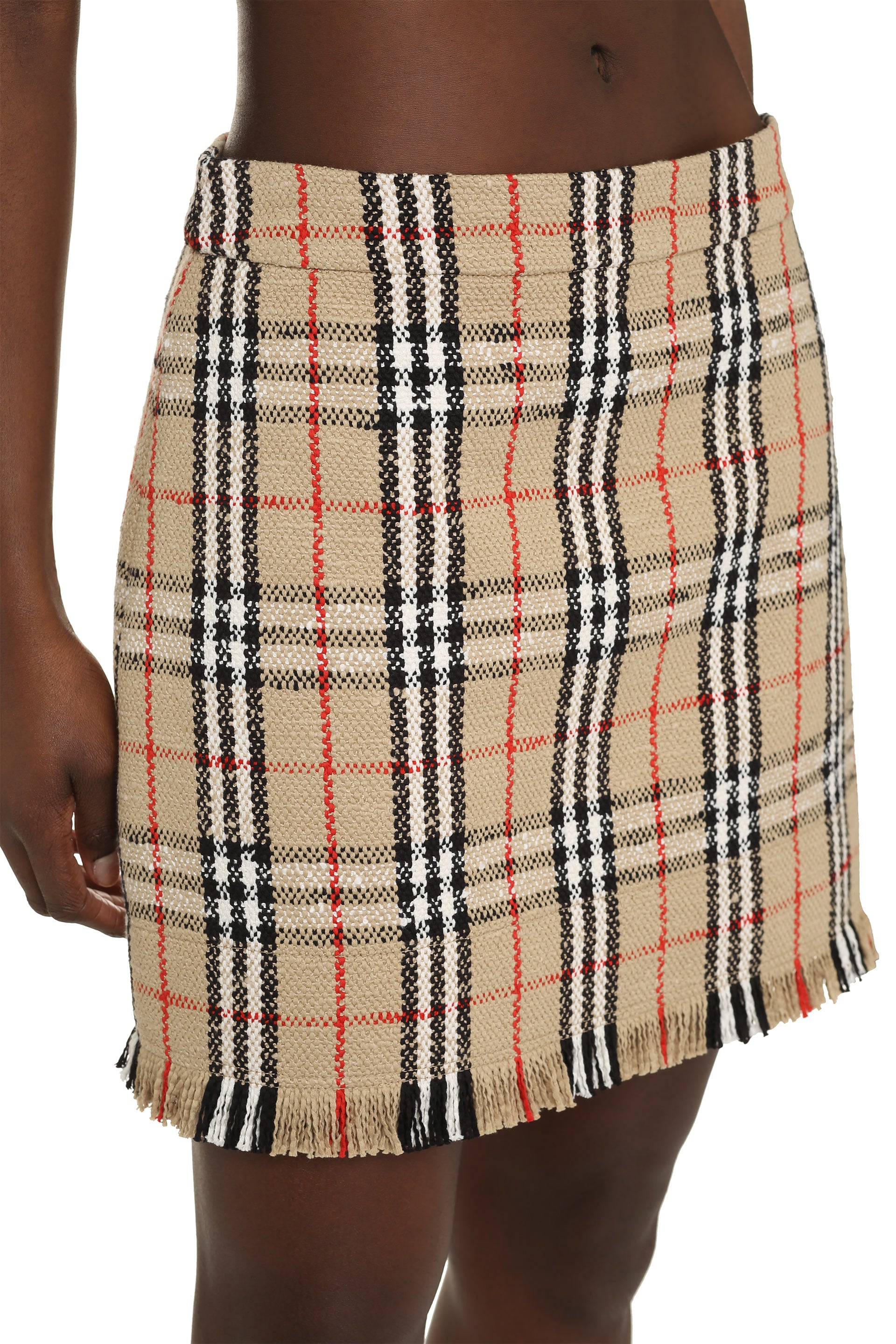 Bouclé wool skirt