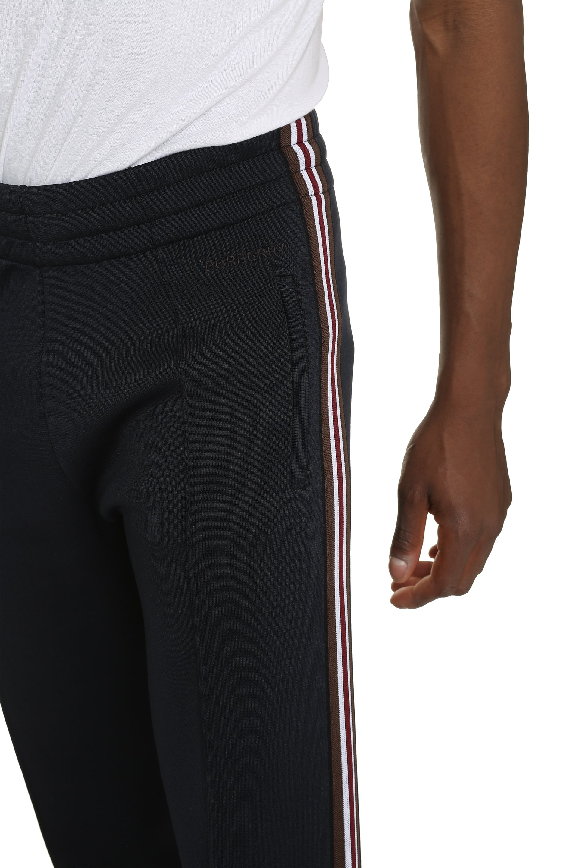 Drawstring waist track pants