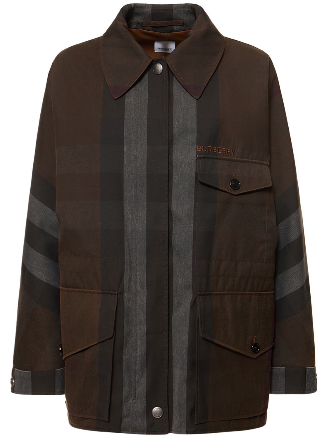Elegant double-tone dark brown jacket
