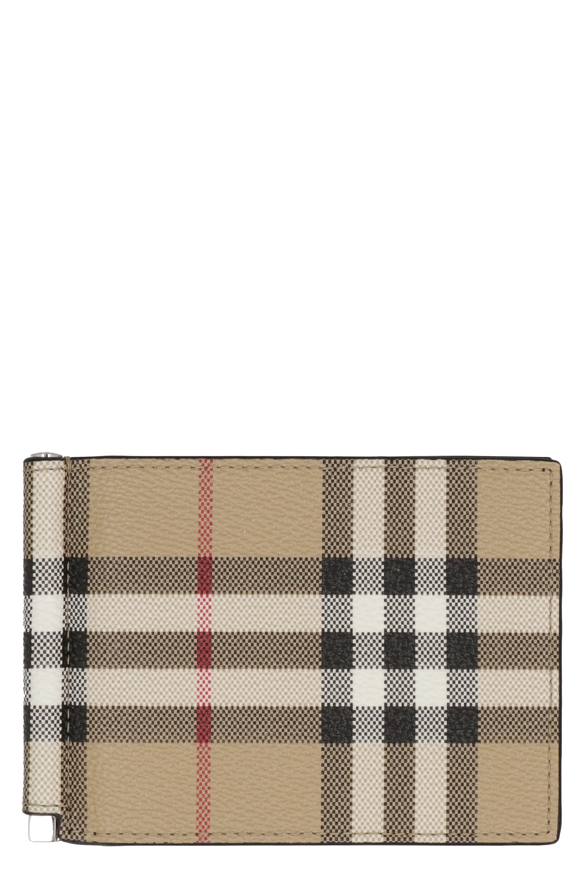 Vintage check print wallet