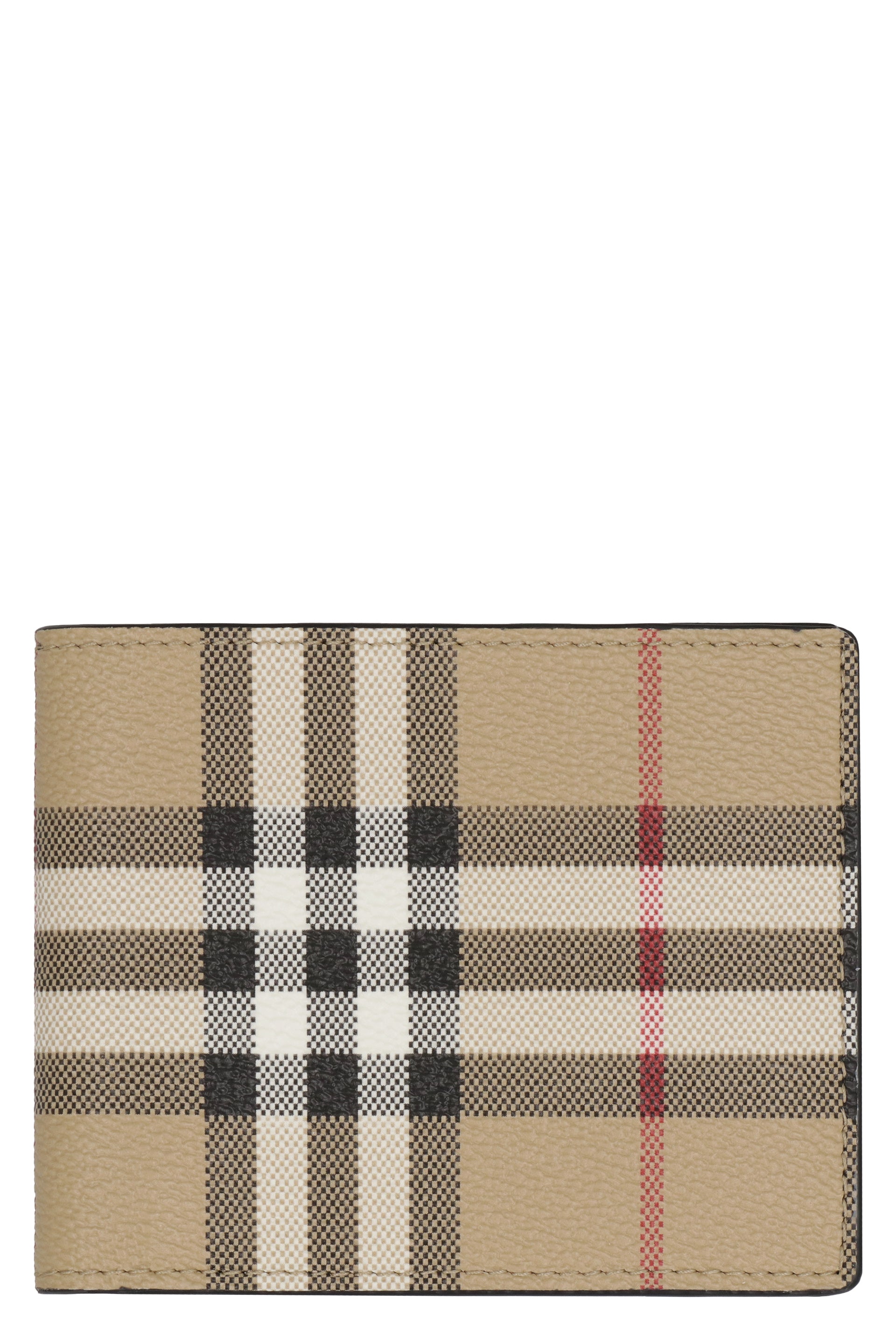 Vintage check print wallet