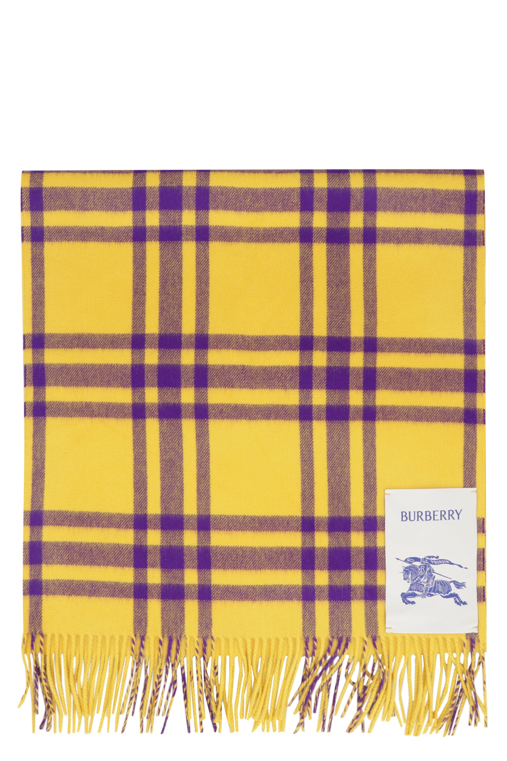 Checked cashmere scarf