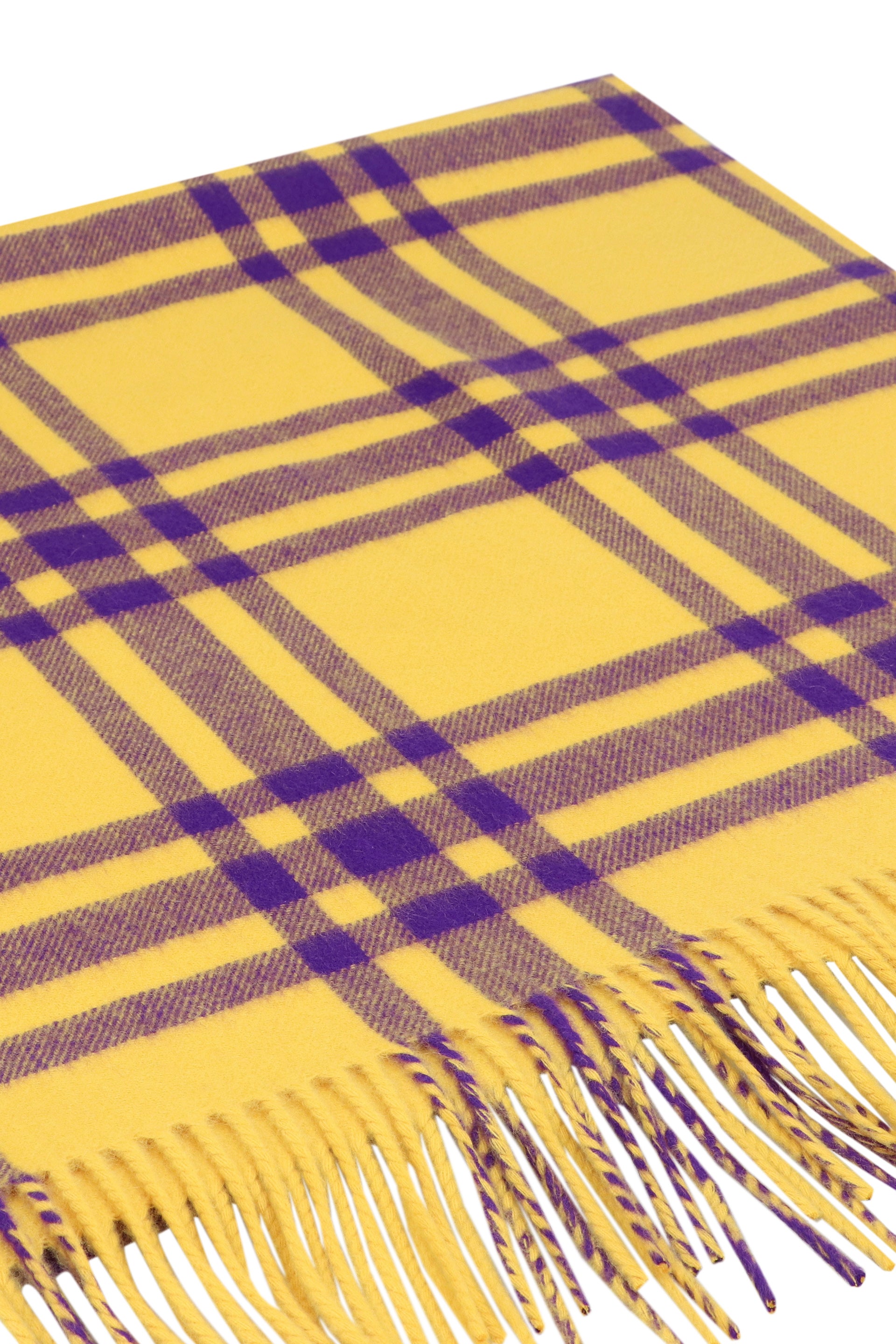 Checked cashmere scarf